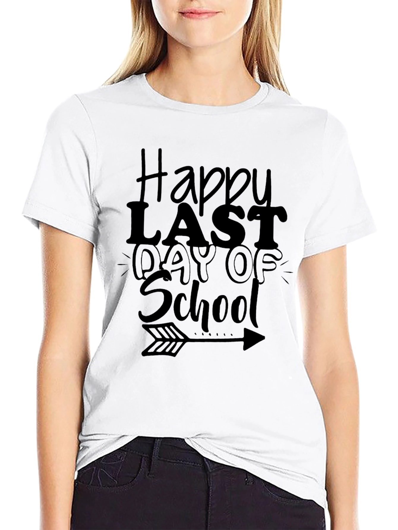 Happy Last Day of School Graphic Tee - Black