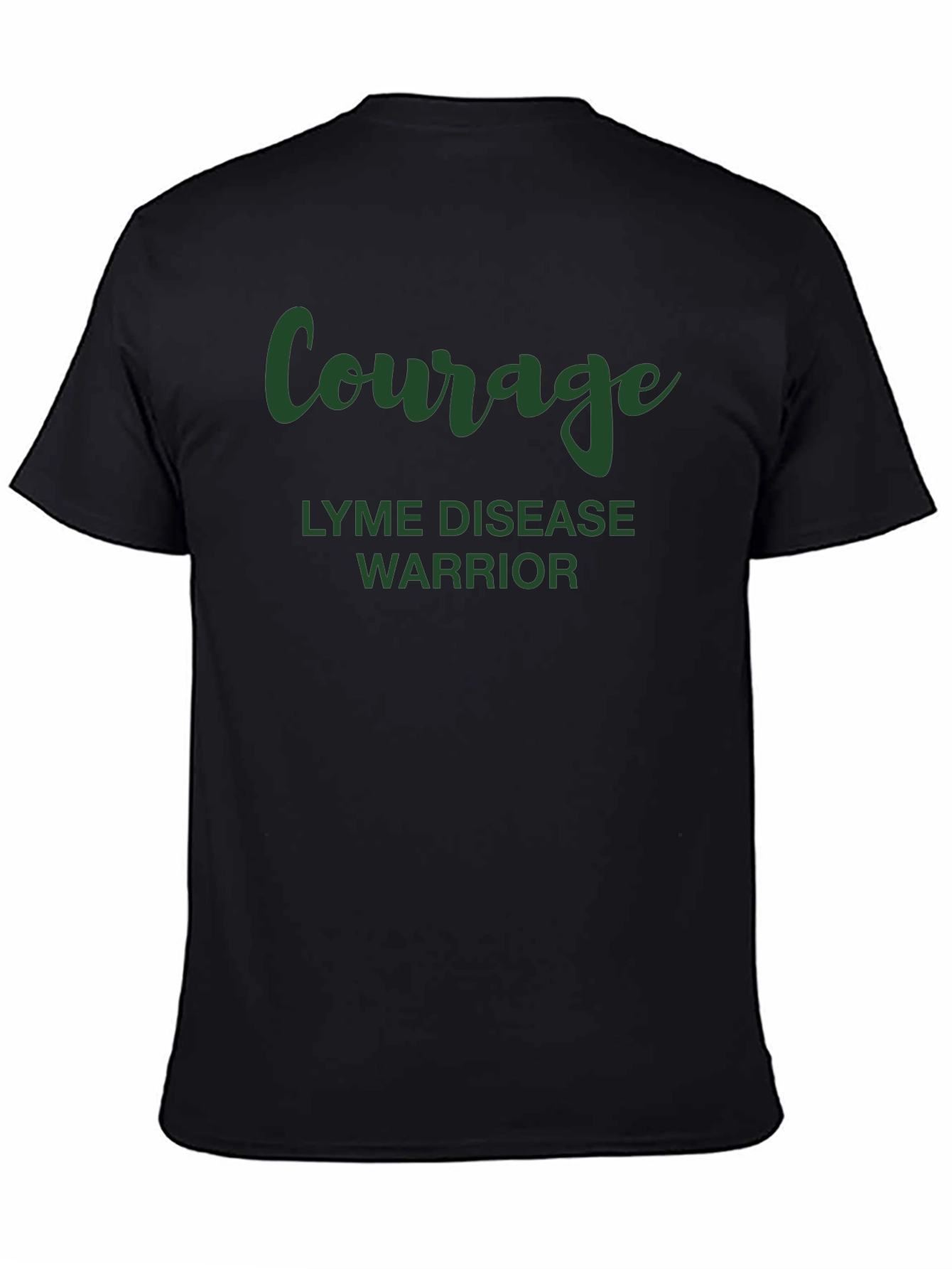 Courage Lyme Disease Warrior Black T-Shirt