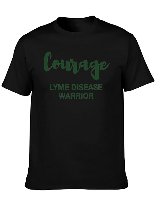 Courage Lyme Disease Warrior Black T-Shirt