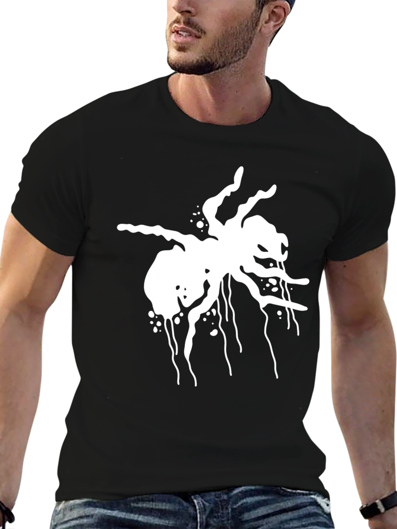Creepy Spider Graphic Black T-Shirt