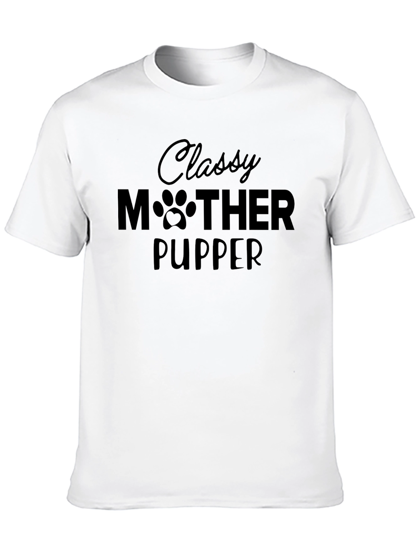 Classy Mother Pupper Black Graphic Tee