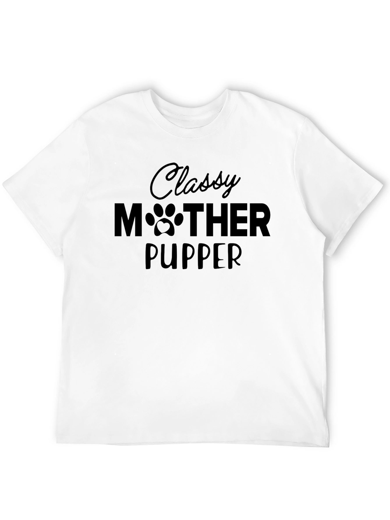 Classy Mother Pupper Black Graphic Tee