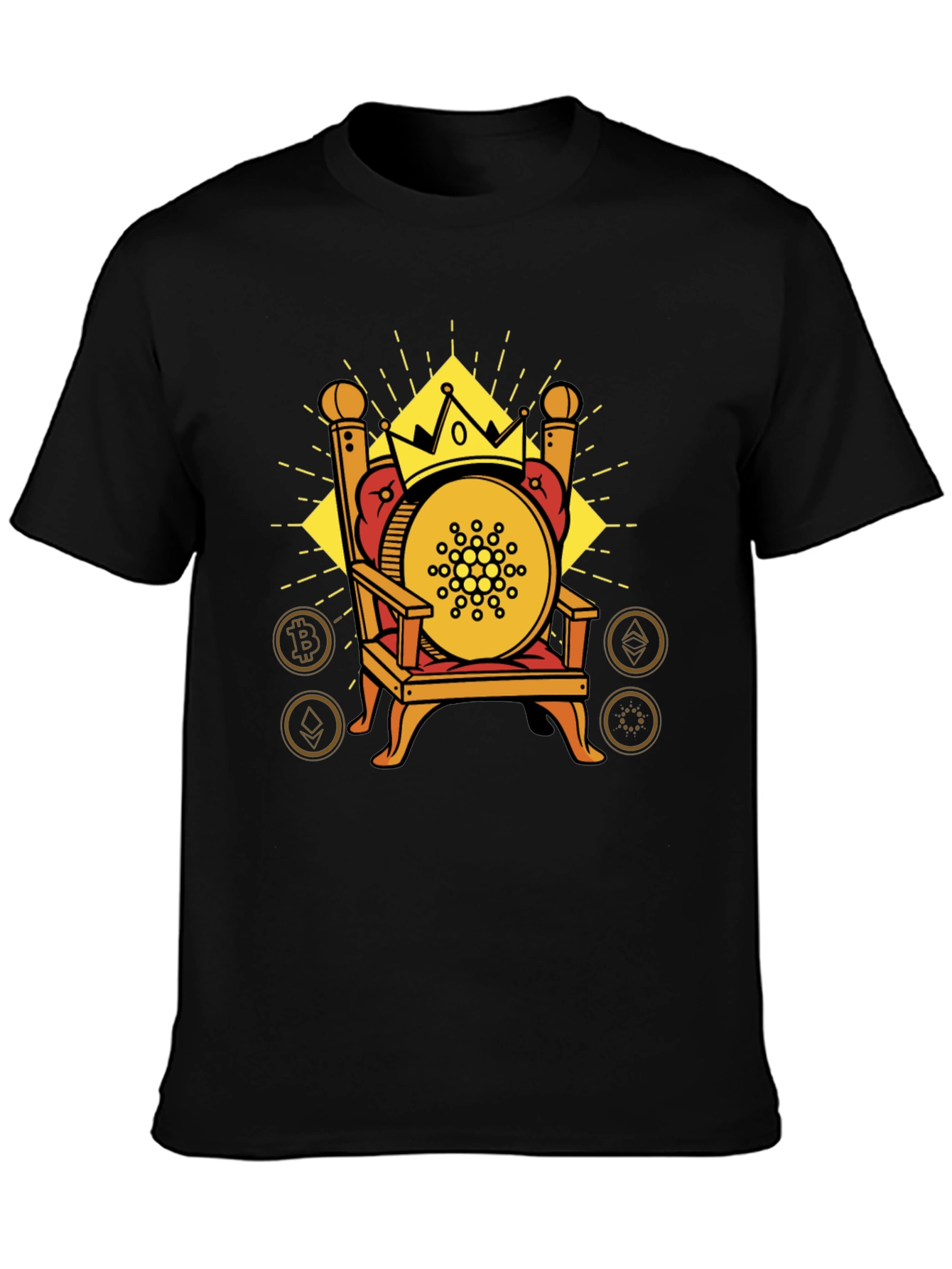 Crypto King T-Shirt - Bitcoin Ethereum Cardano