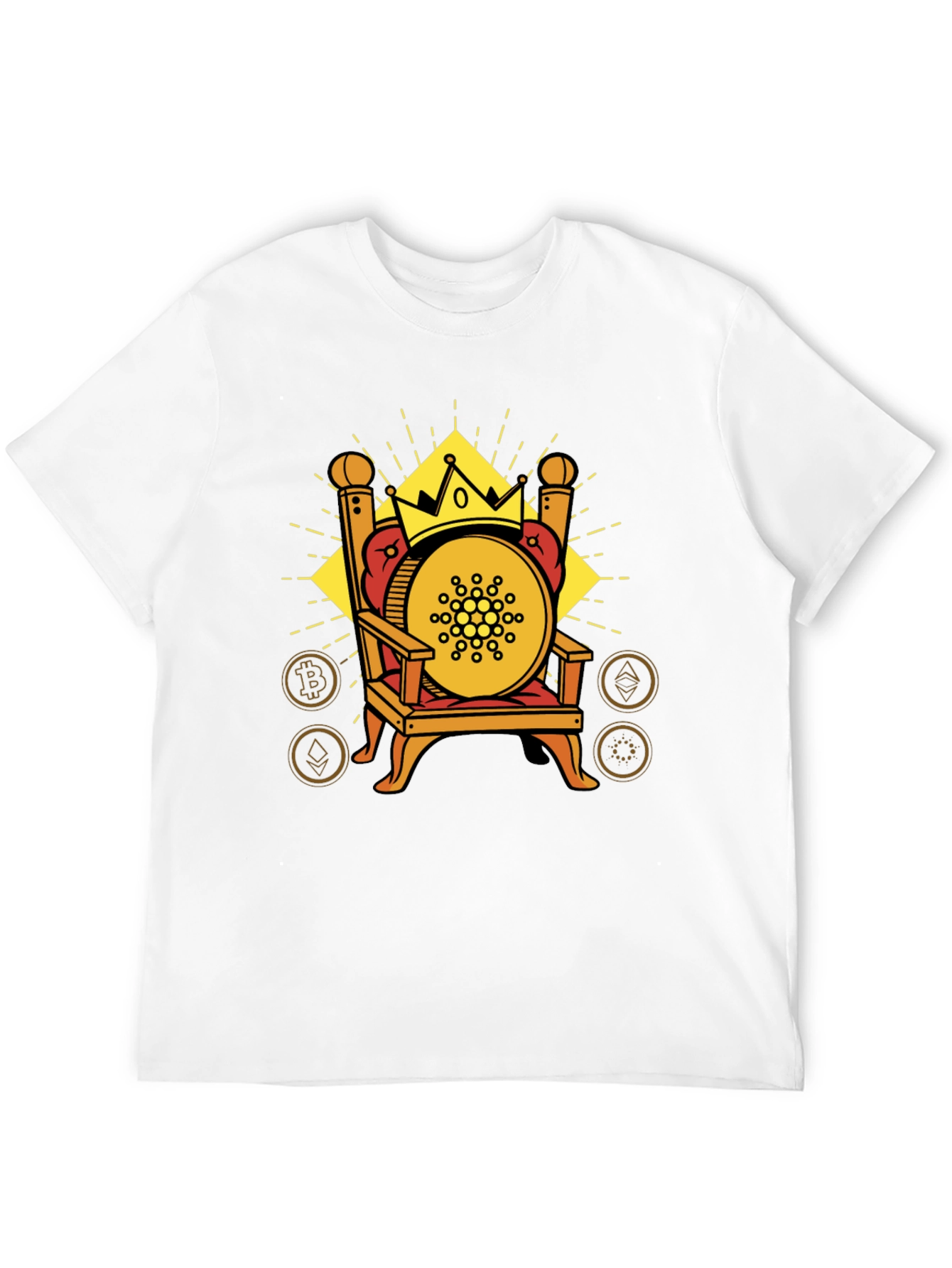 Crypto King T-Shirt - Bitcoin Ethereum Cardano