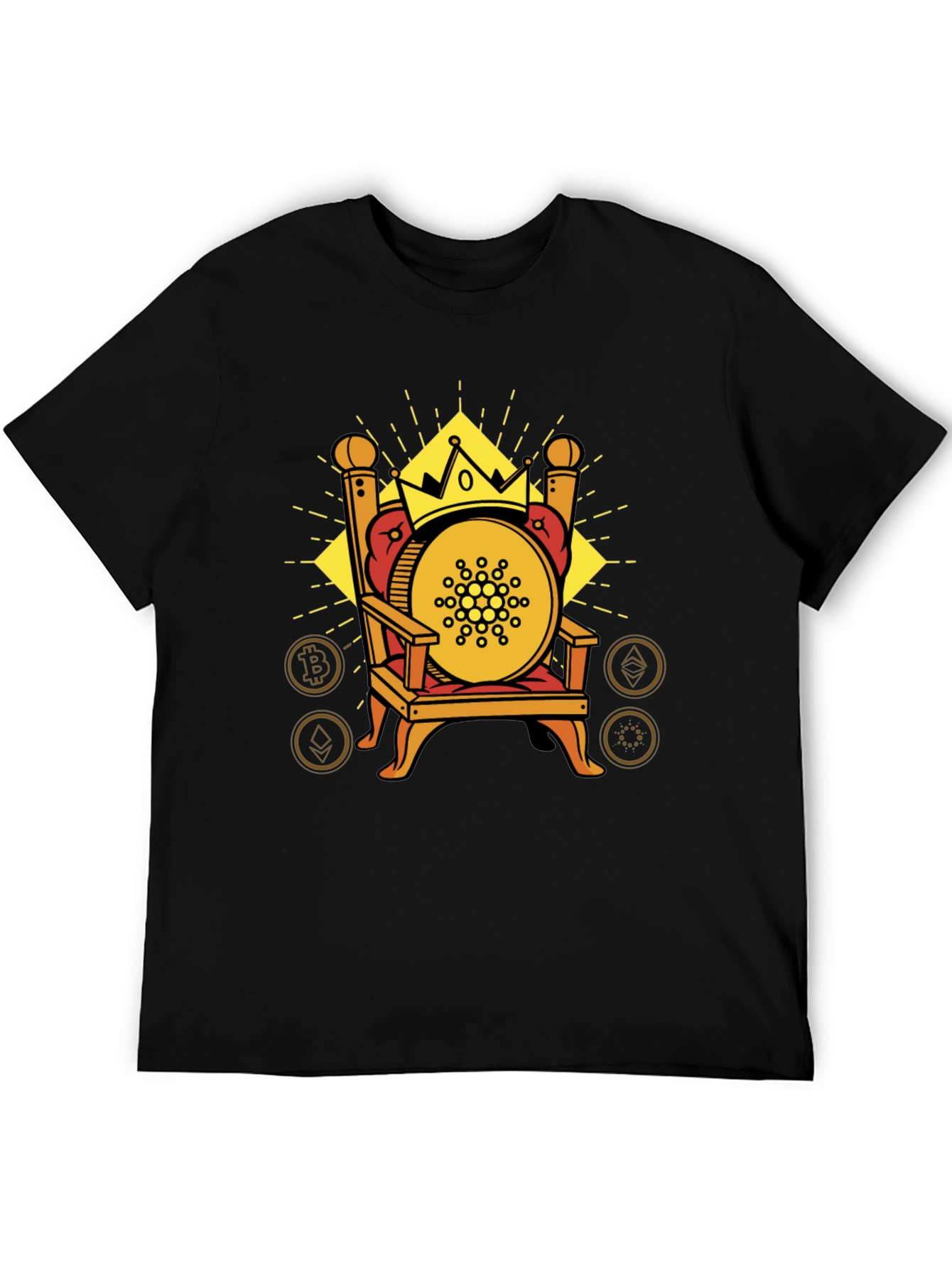 Crypto King T-Shirt - Bitcoin Ethereum Cardano
