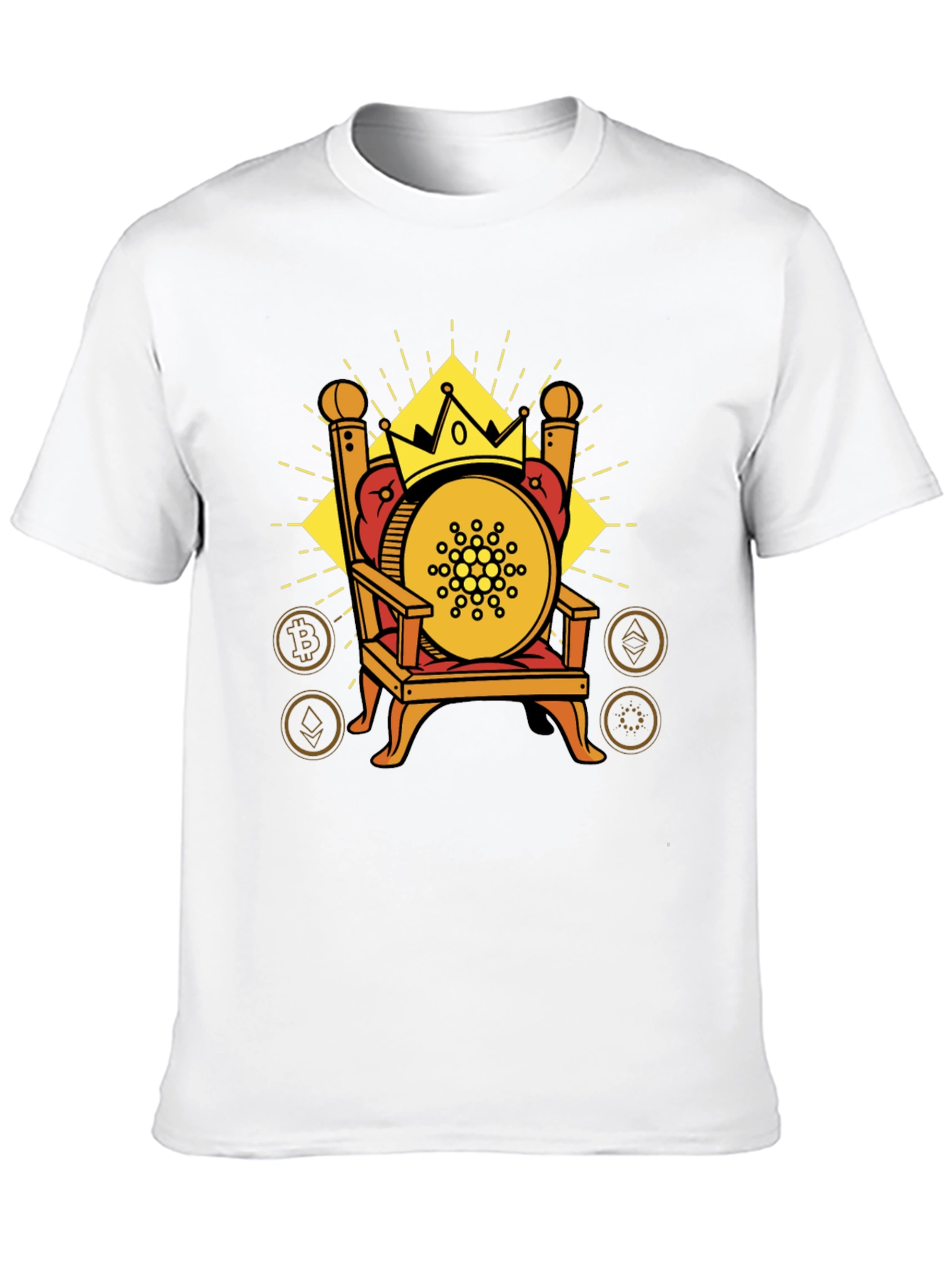 Crypto King T-Shirt - Bitcoin Ethereum Cardano