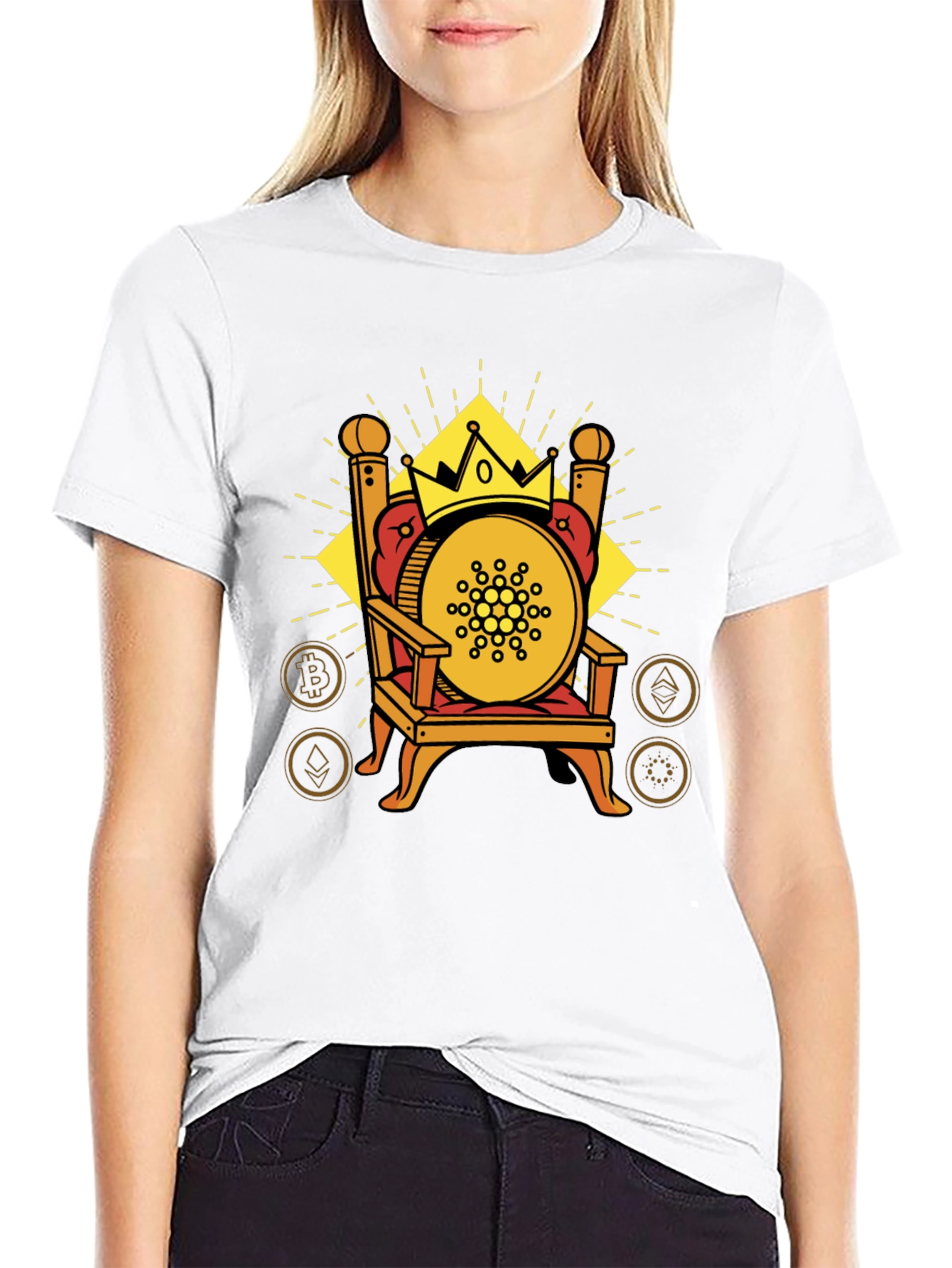 Crypto King T-Shirt - Bitcoin Ethereum Cardano