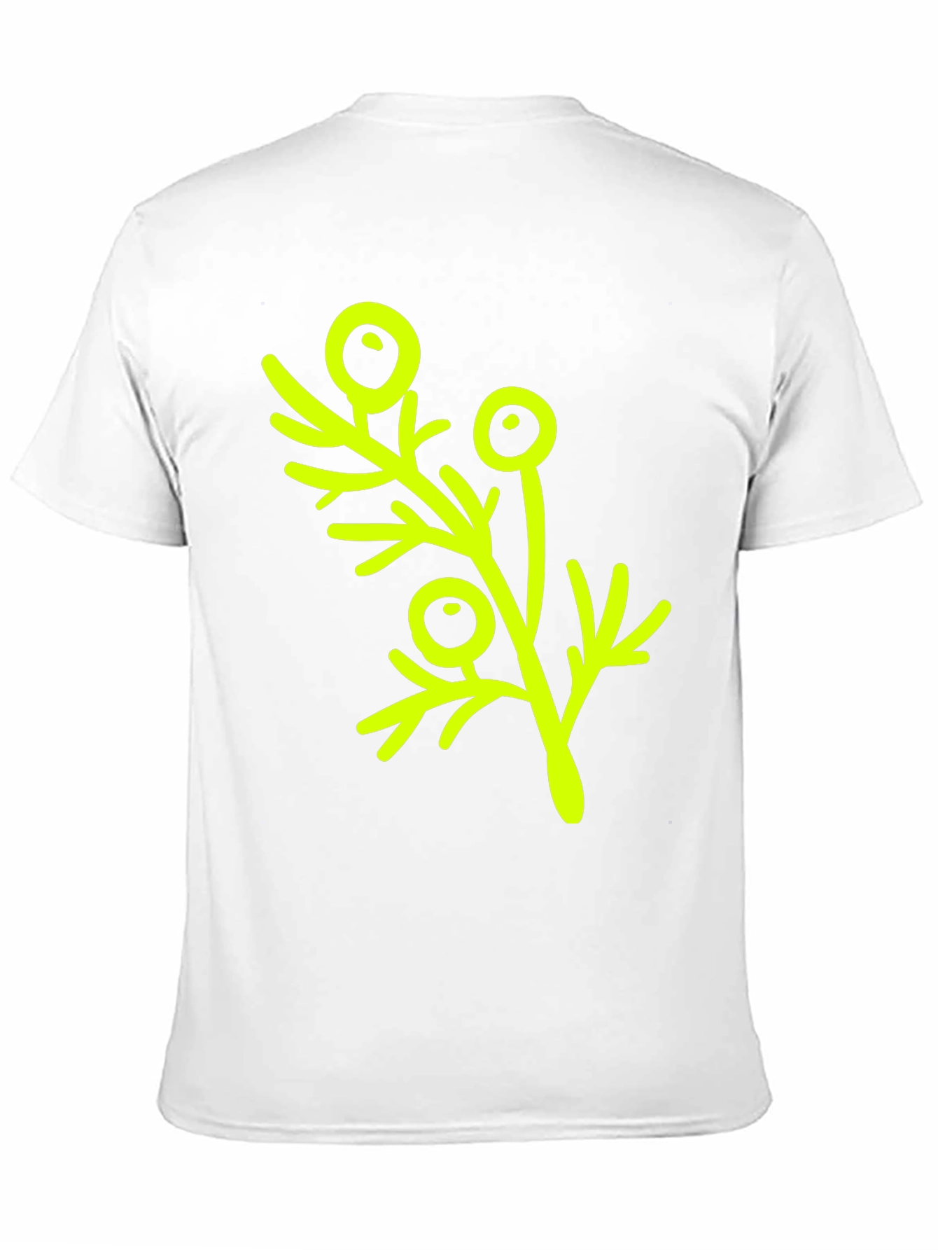 Modern Botanical Print T-Shirt - Black