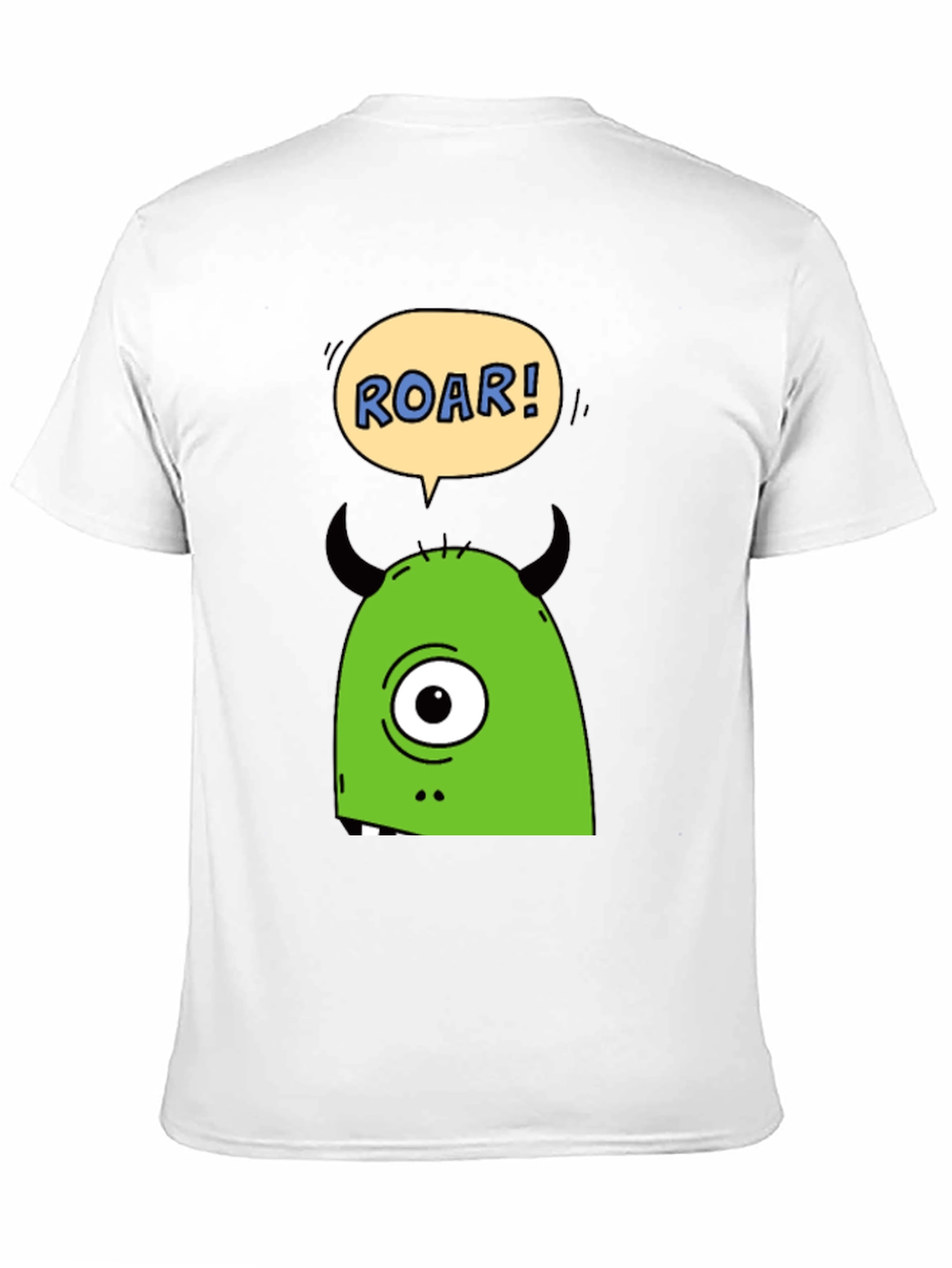 Roar Monster Graphic Tee - Black Cotton T-Shirt