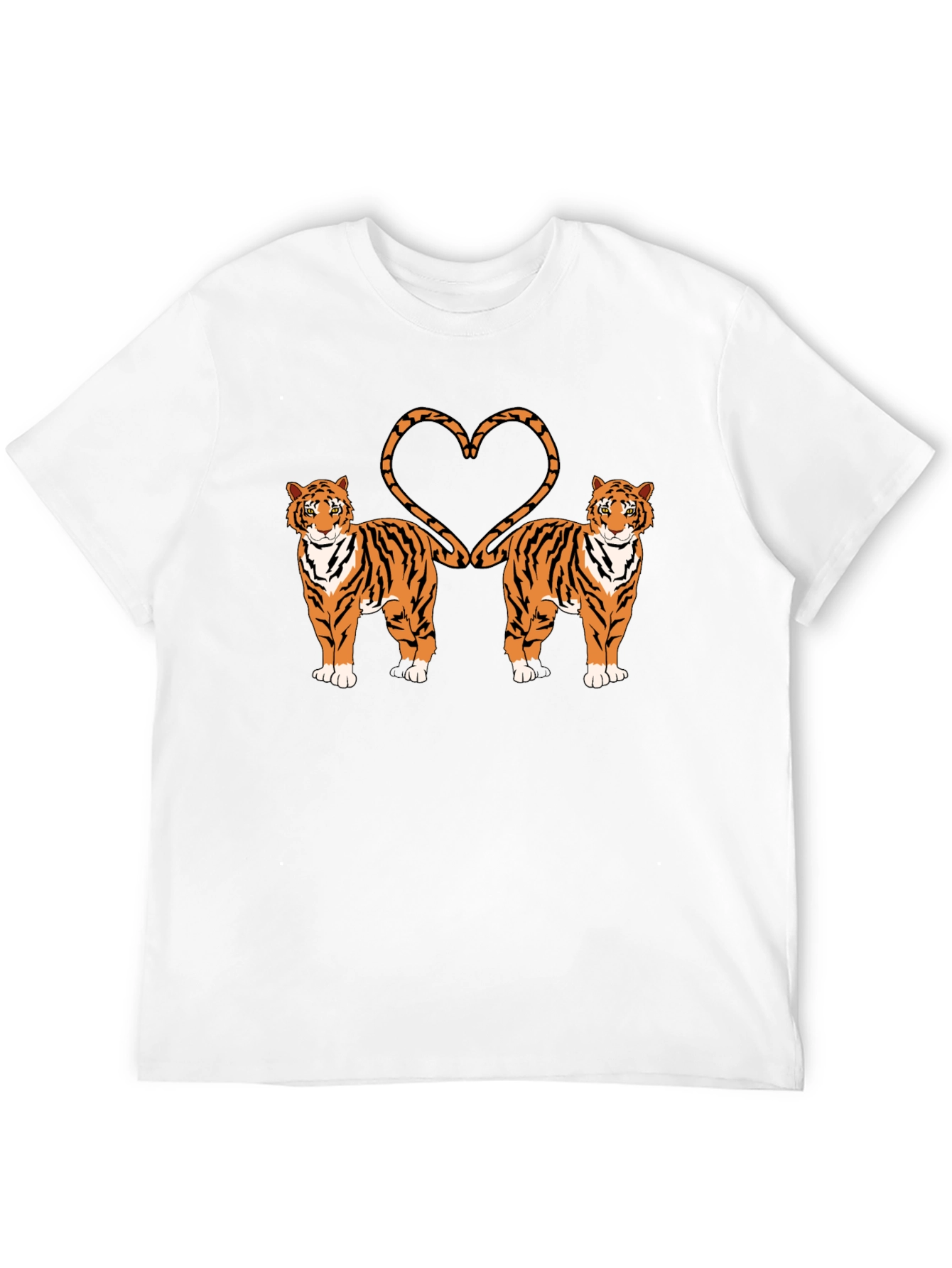 Tiger Love T-Shirt - Black Cotton Graphic Tee