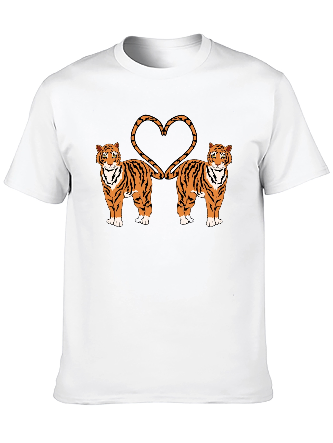 Tiger Love T-Shirt - Black Cotton Graphic Tee