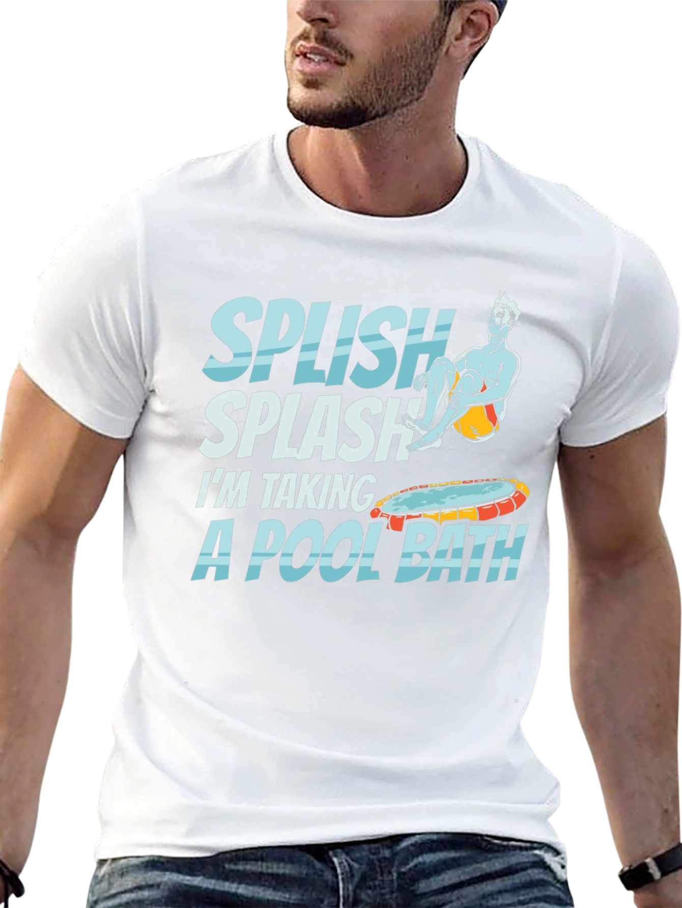 Splish Splash Pool Bath T-Shirt - Funny Summer Tee