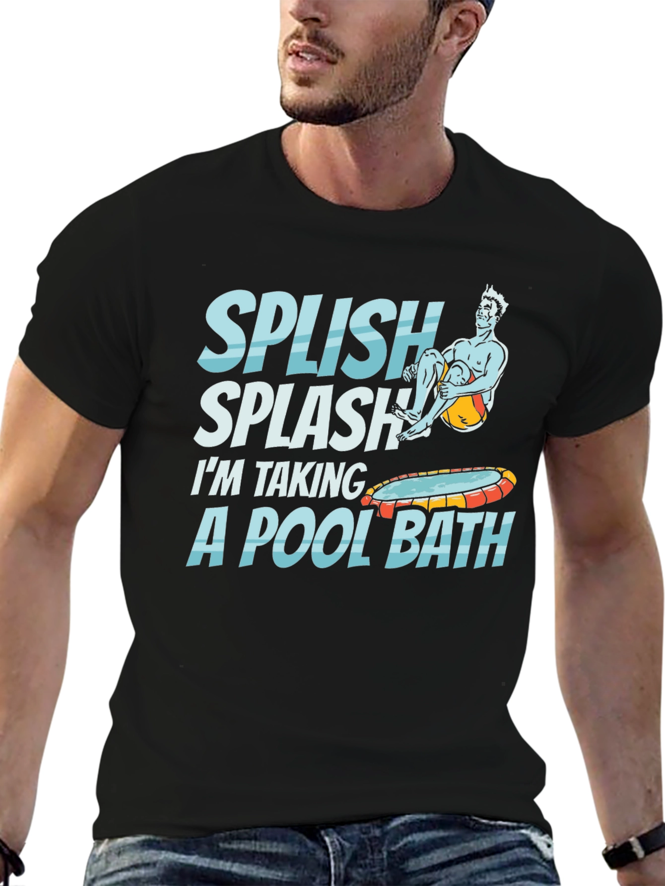 Splish Splash Pool Bath T-Shirt - Funny Summer Tee