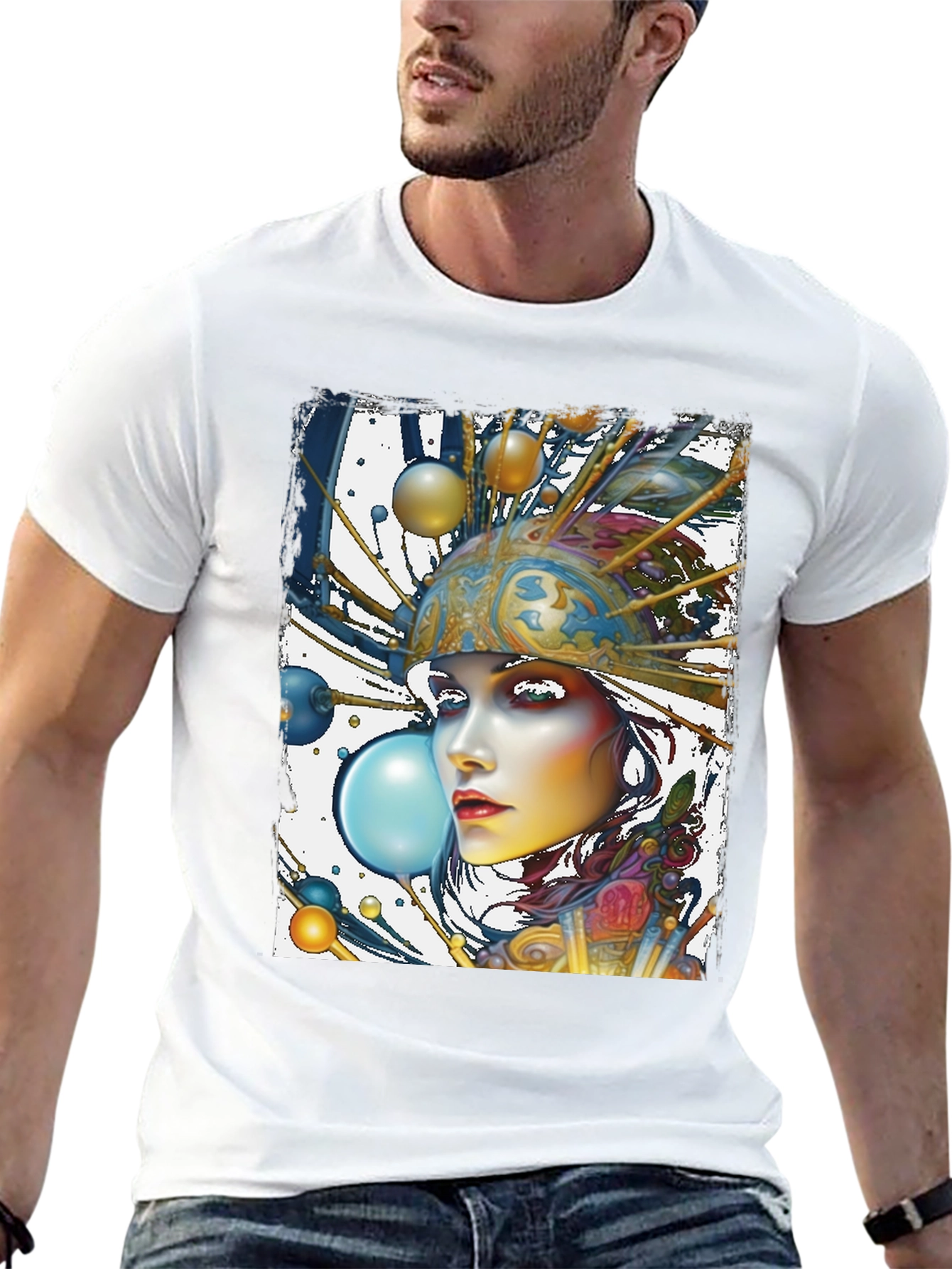 Artsy Woman Graphic Tee - Unique Style