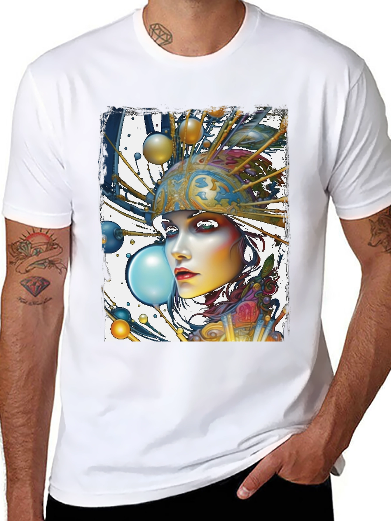 Artsy Woman Graphic Tee - Unique Style