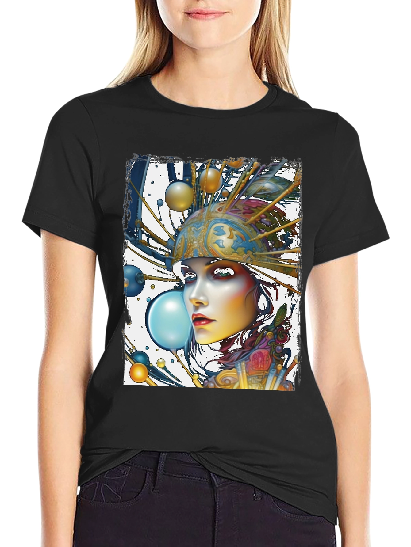 Artsy Woman Graphic Tee - Unique Style