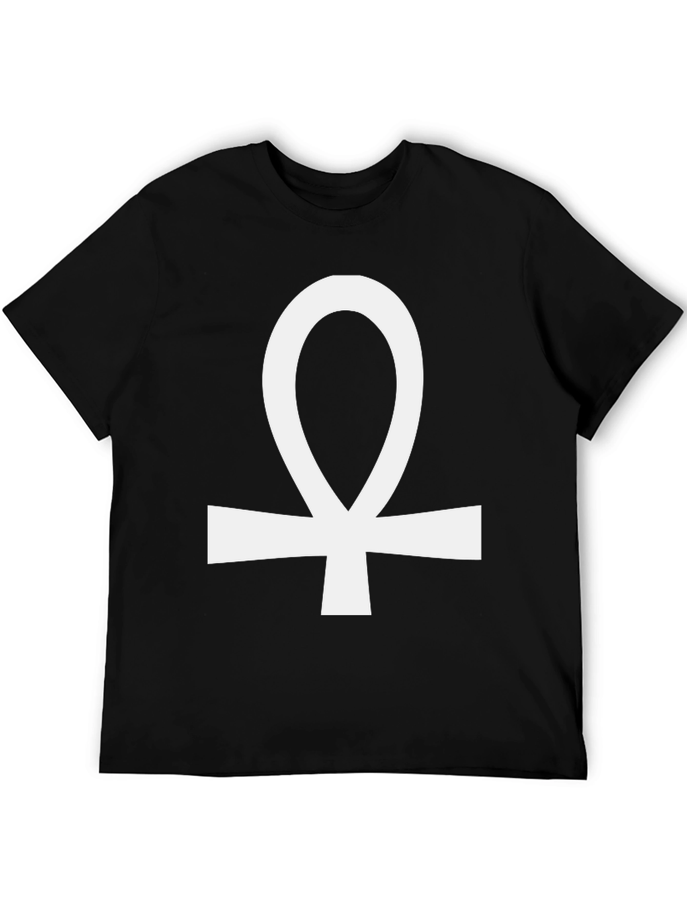 Ankh Symbol Graphic Tee - Black