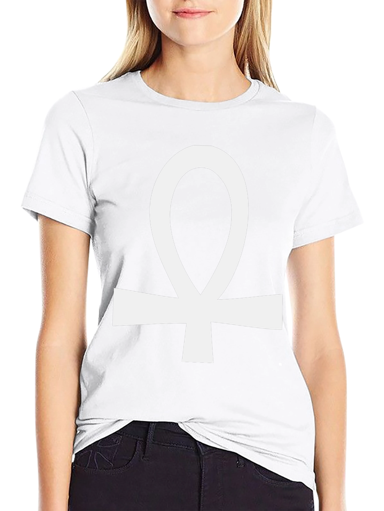 Ankh Symbol Graphic Tee - Black