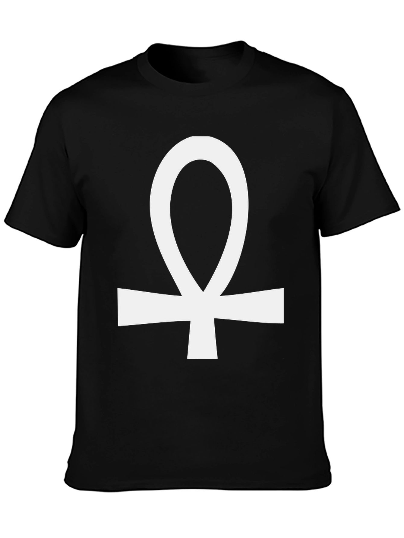 Ankh Symbol Graphic Tee - Black