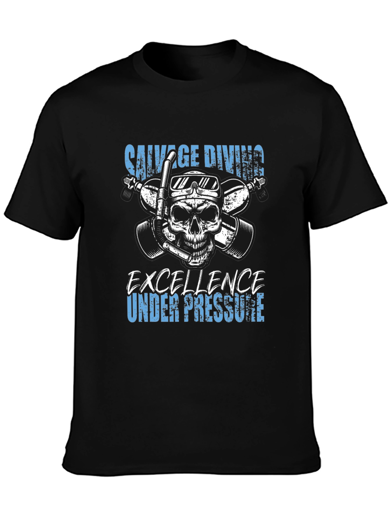 Savage Diving Skull T-Shirt - Excellence Under Pressure