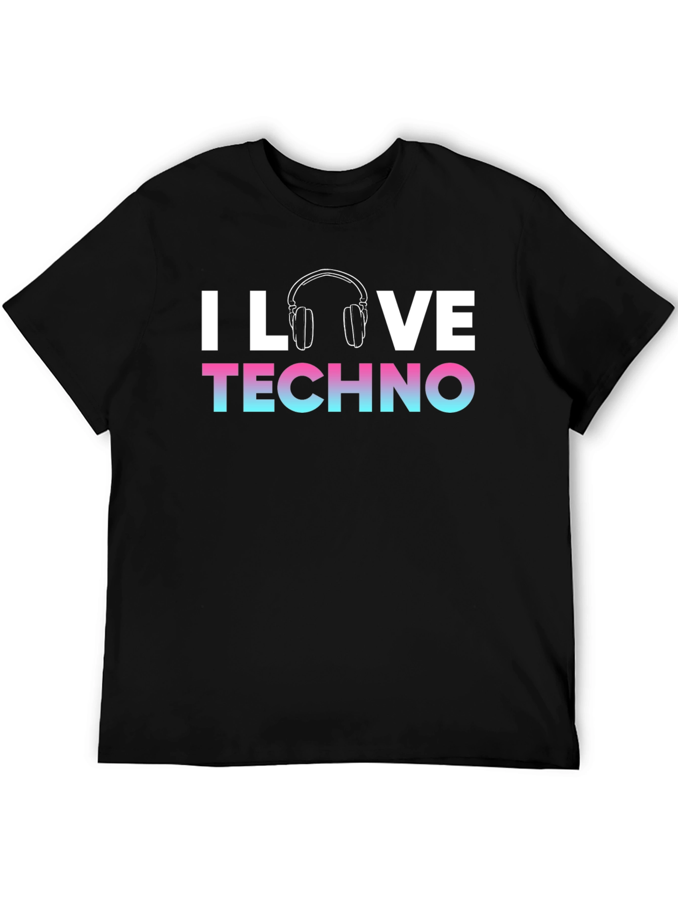 I Love Techno Graphic T-Shirt Music DJ Rave