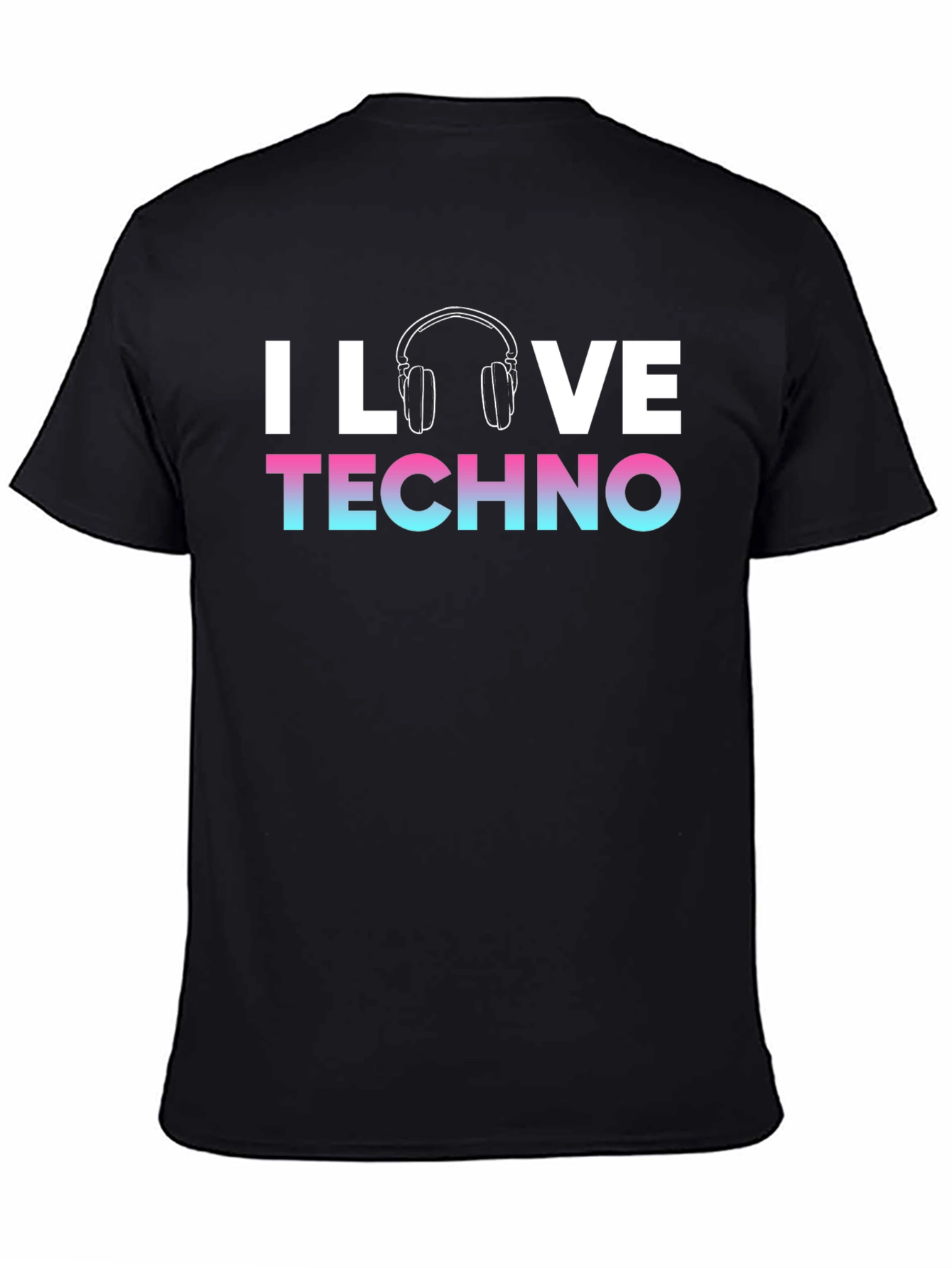I Love Techno Graphic T-Shirt Music DJ Rave