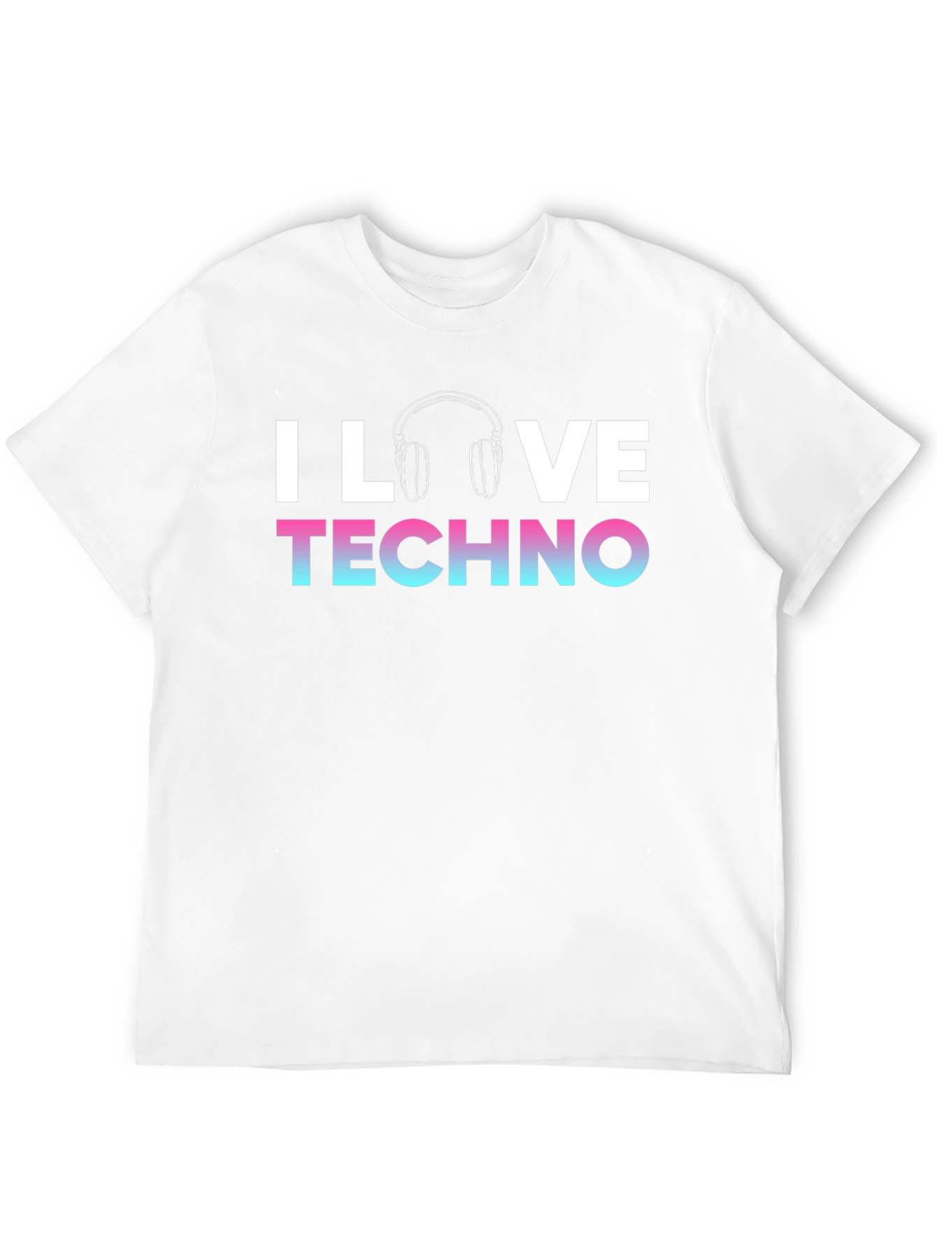 I Love Techno Graphic T-Shirt Music DJ Rave