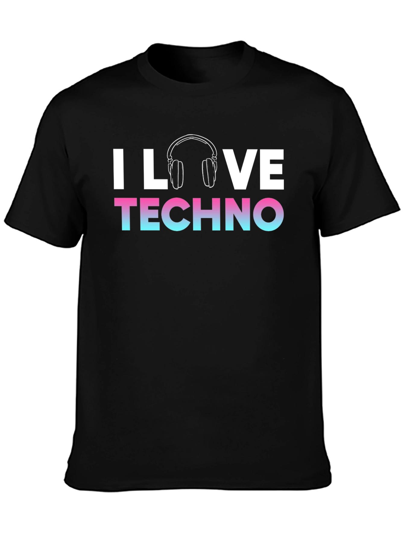 I Love Techno Graphic T-Shirt Music DJ Rave