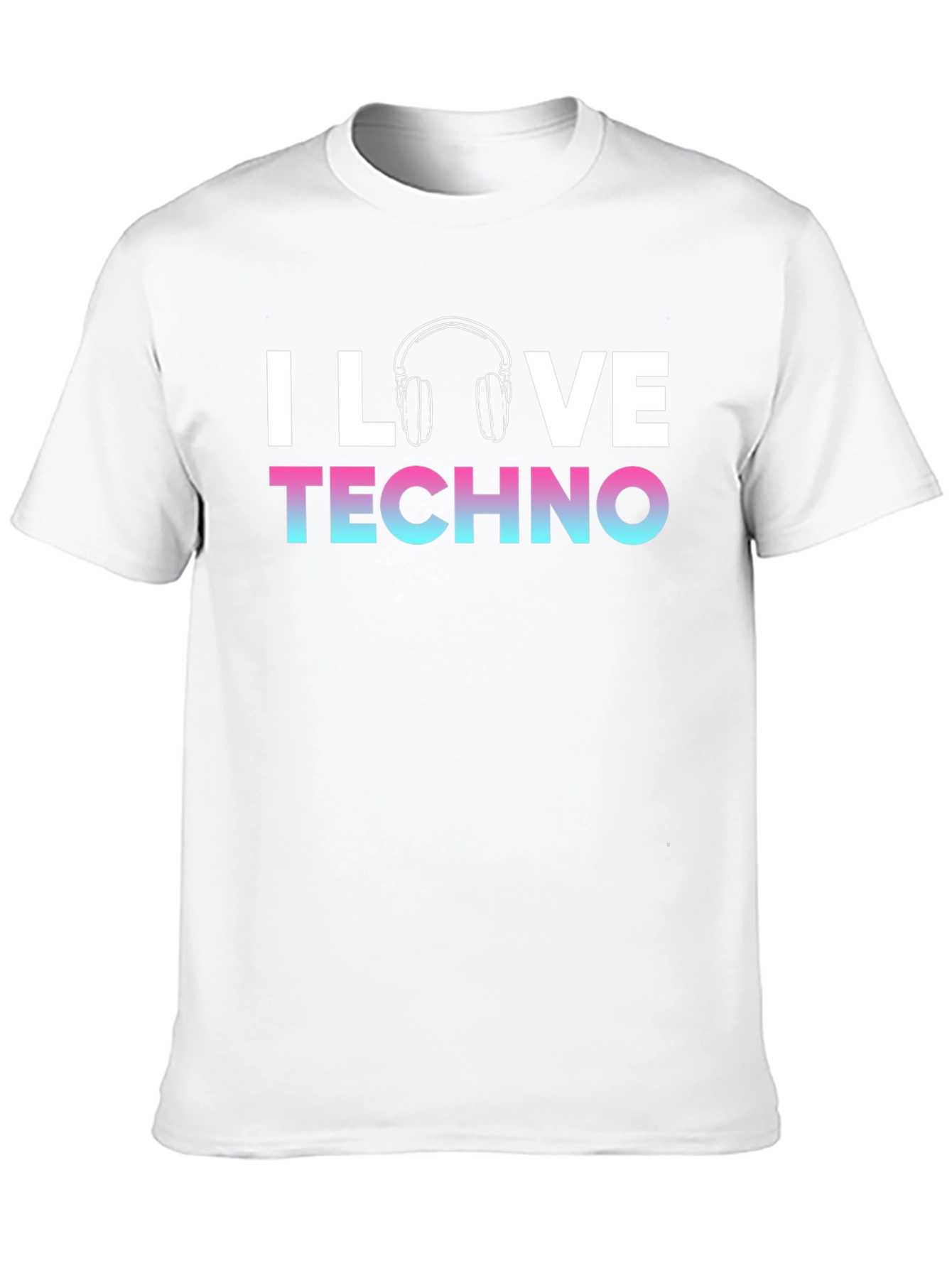 I Love Techno Graphic T-Shirt Music DJ Rave