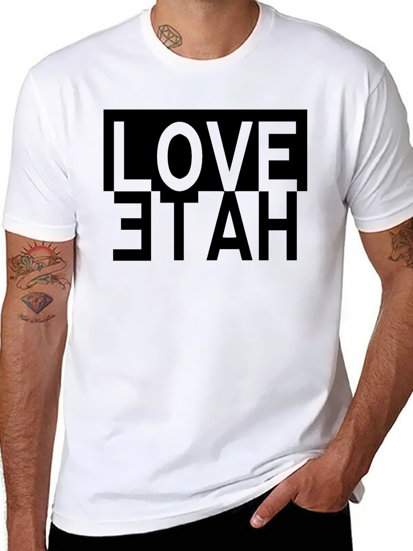 Love Hate Graphic Tee - Stylish Streetwear T-Shirt
