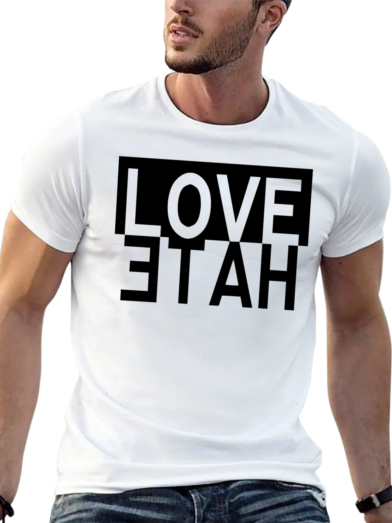 Love Hate Graphic Tee - Stylish Streetwear T-Shirt