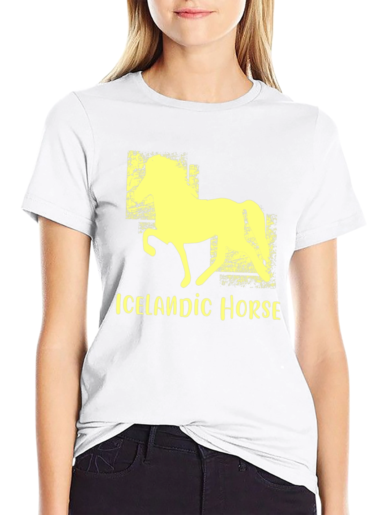 Icelandic Horse Graphic Tee - Black Unisex T-Shirt
