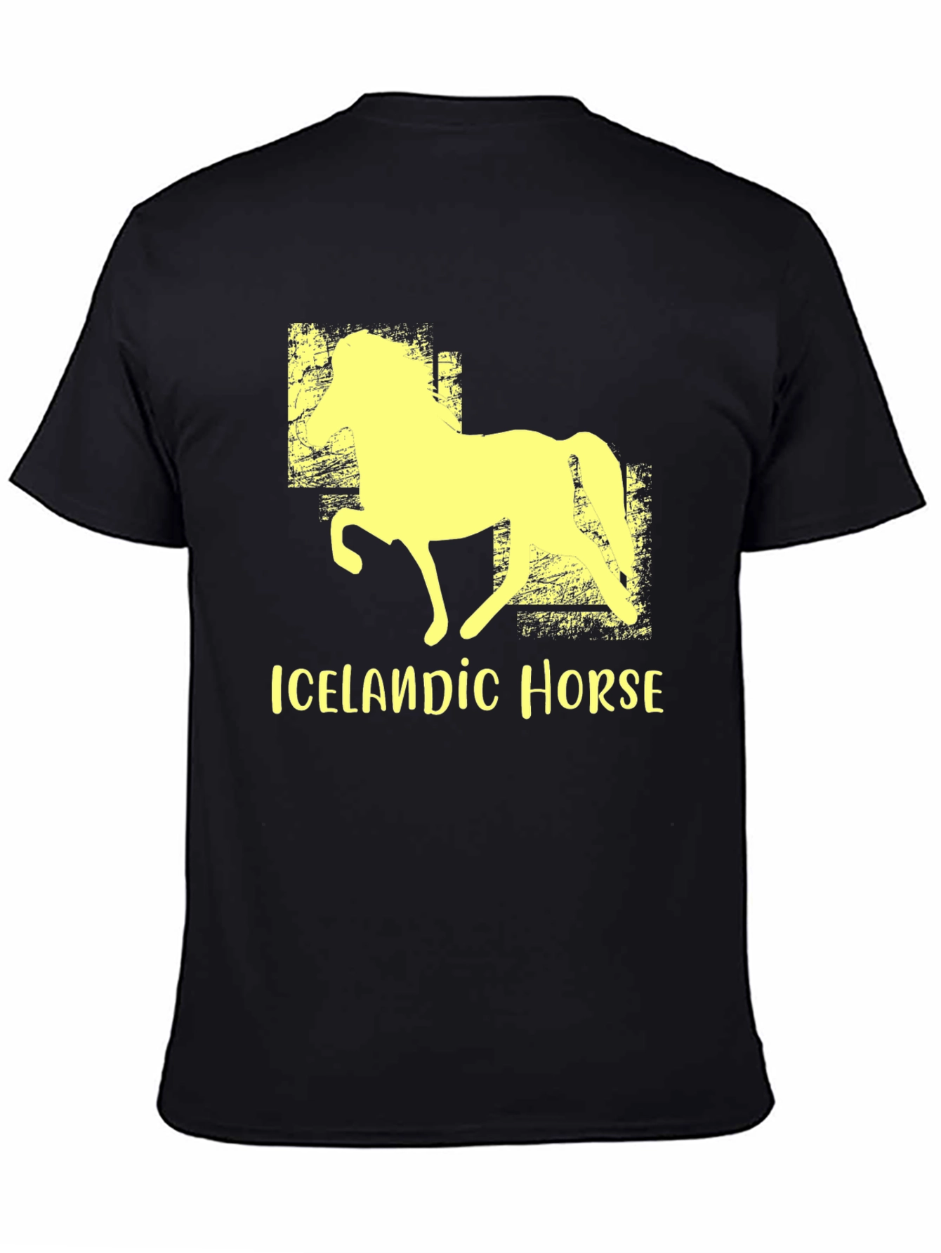 Icelandic Horse Graphic Tee - Black Unisex T-Shirt