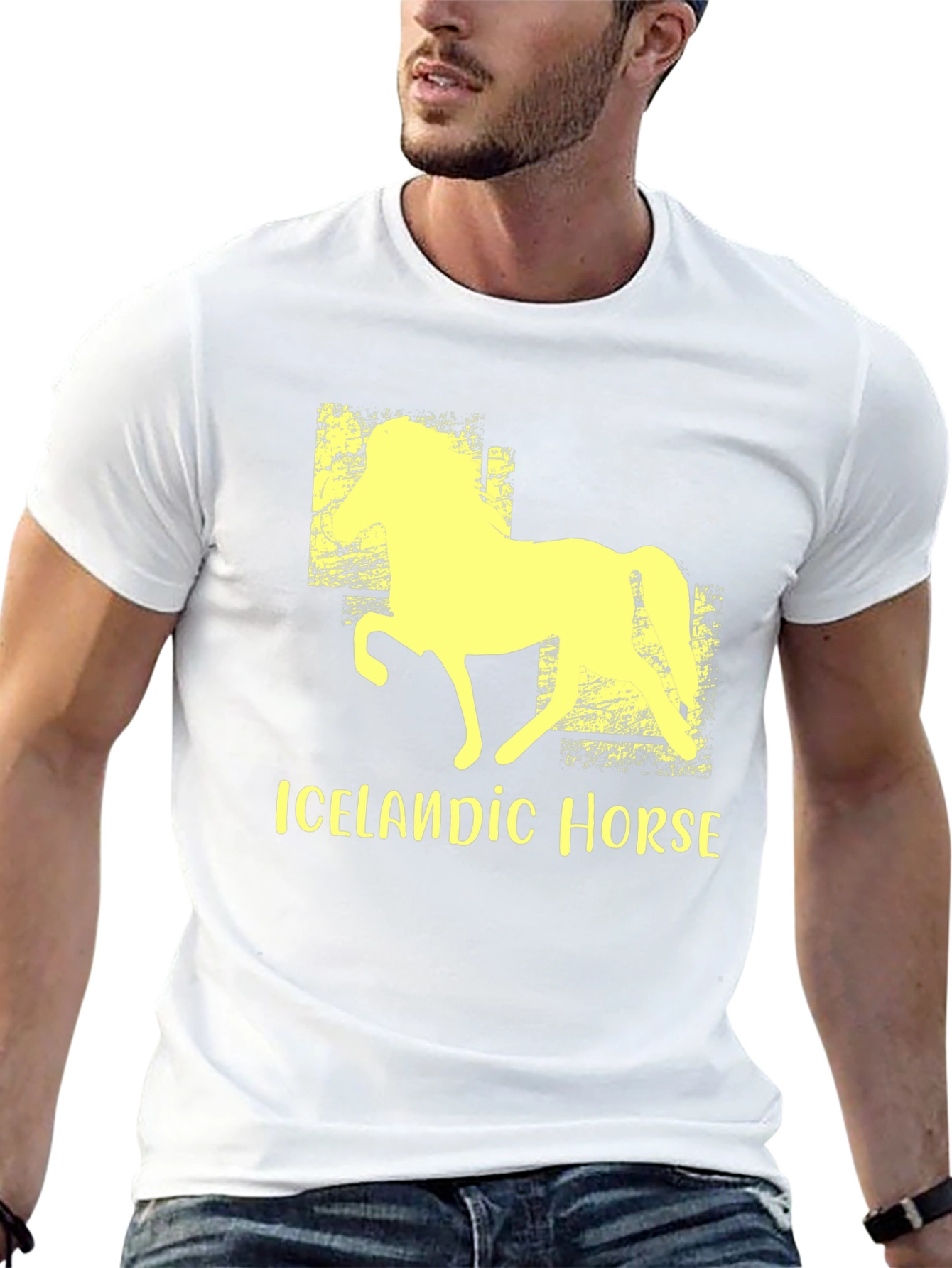 Icelandic Horse Graphic Tee - Black Unisex T-Shirt