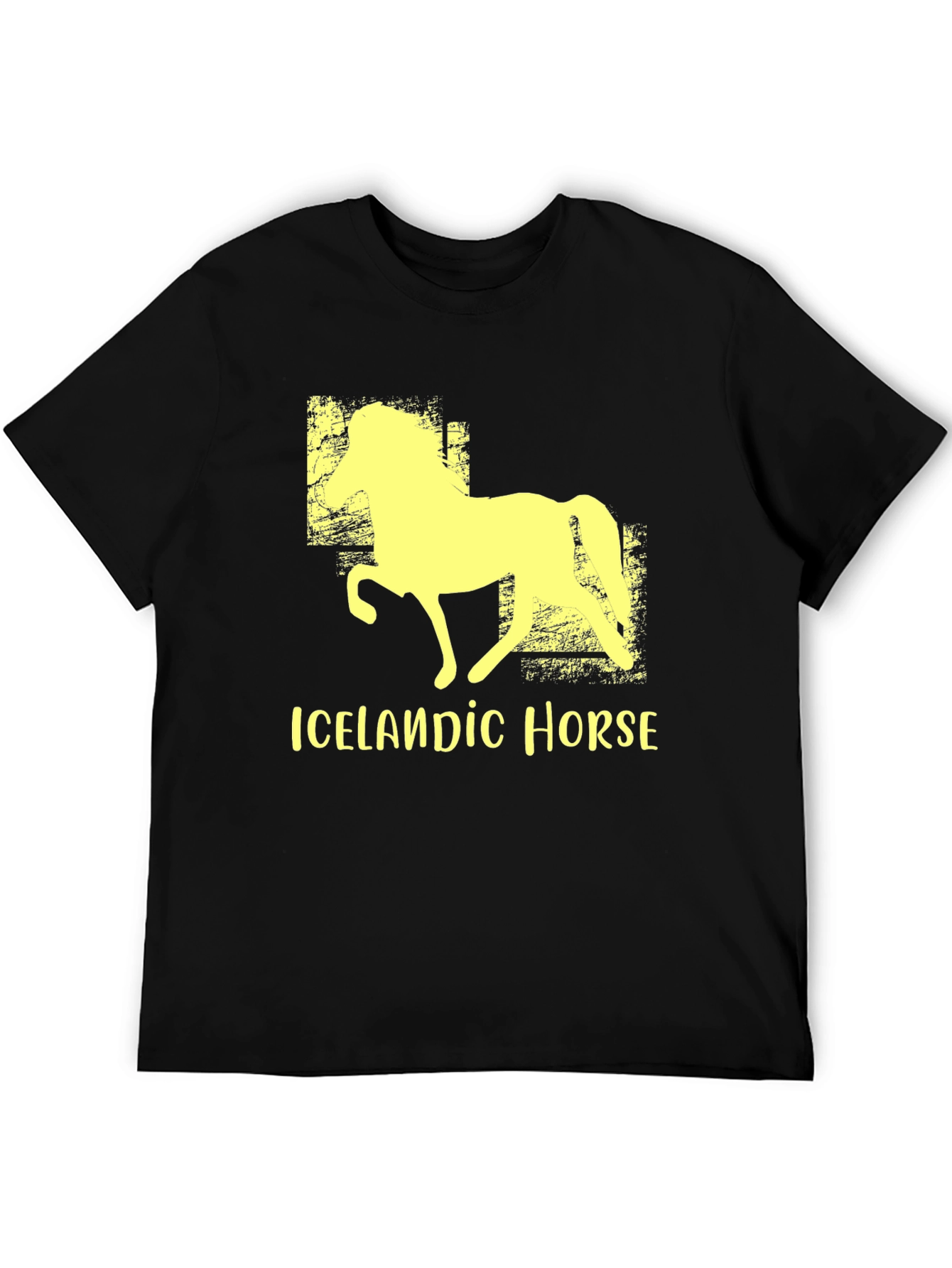 Icelandic Horse Graphic Tee - Black Unisex T-Shirt