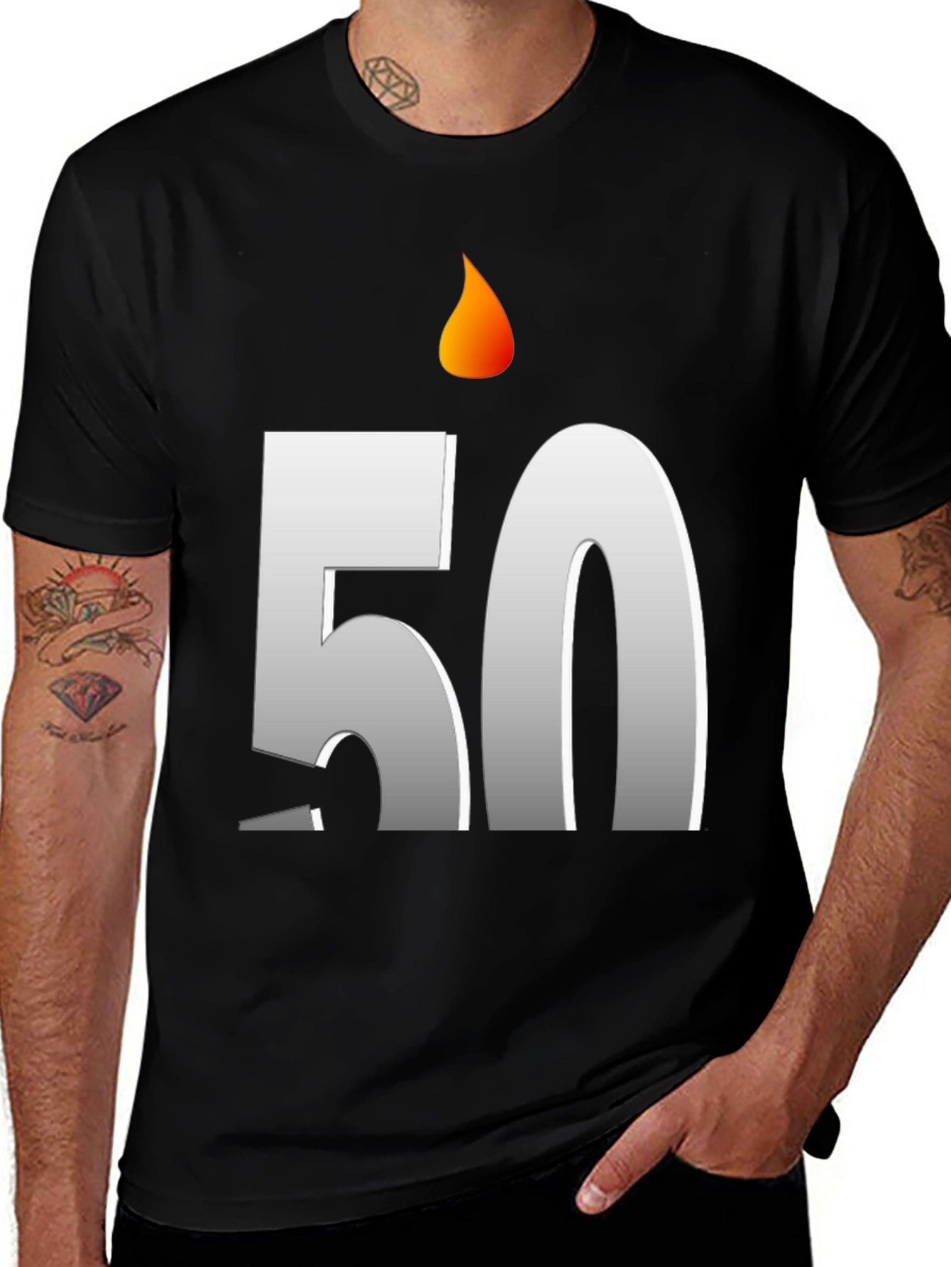 Birthday 50 Candle T-Shirt - Celebrate in Style!