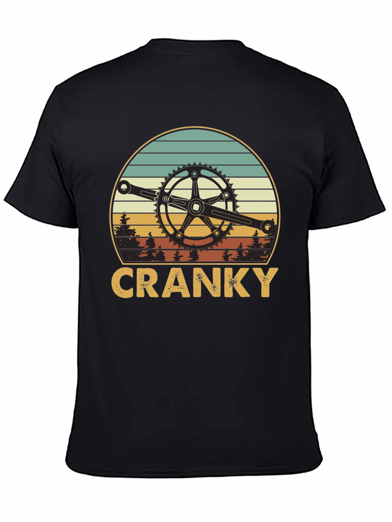 Cranky Biker T-Shirt - Retro Cycling Design