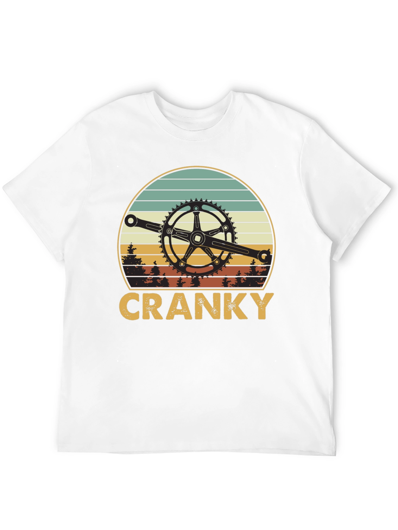 Cranky Biker T-Shirt - Retro Cycling Design