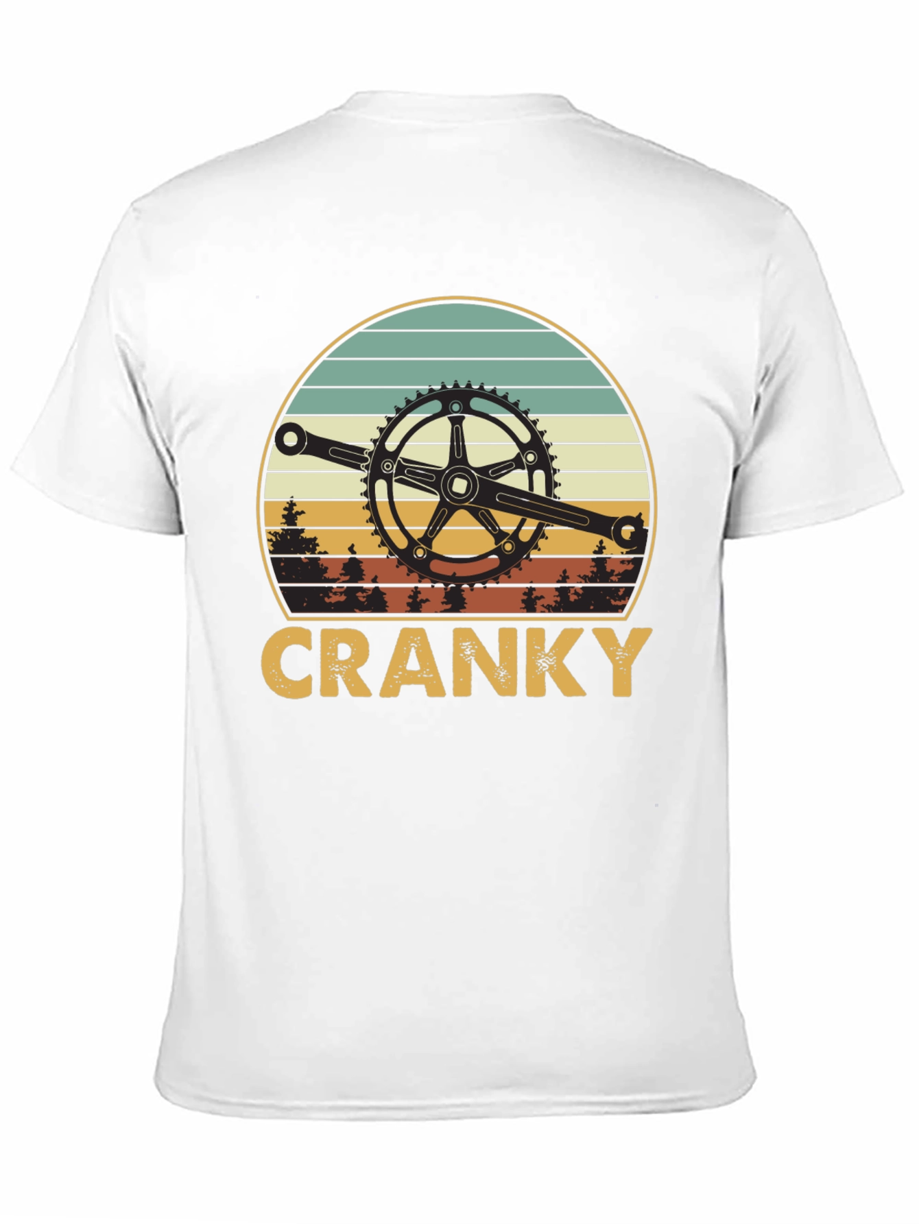 Cranky Biker T-Shirt - Retro Cycling Design