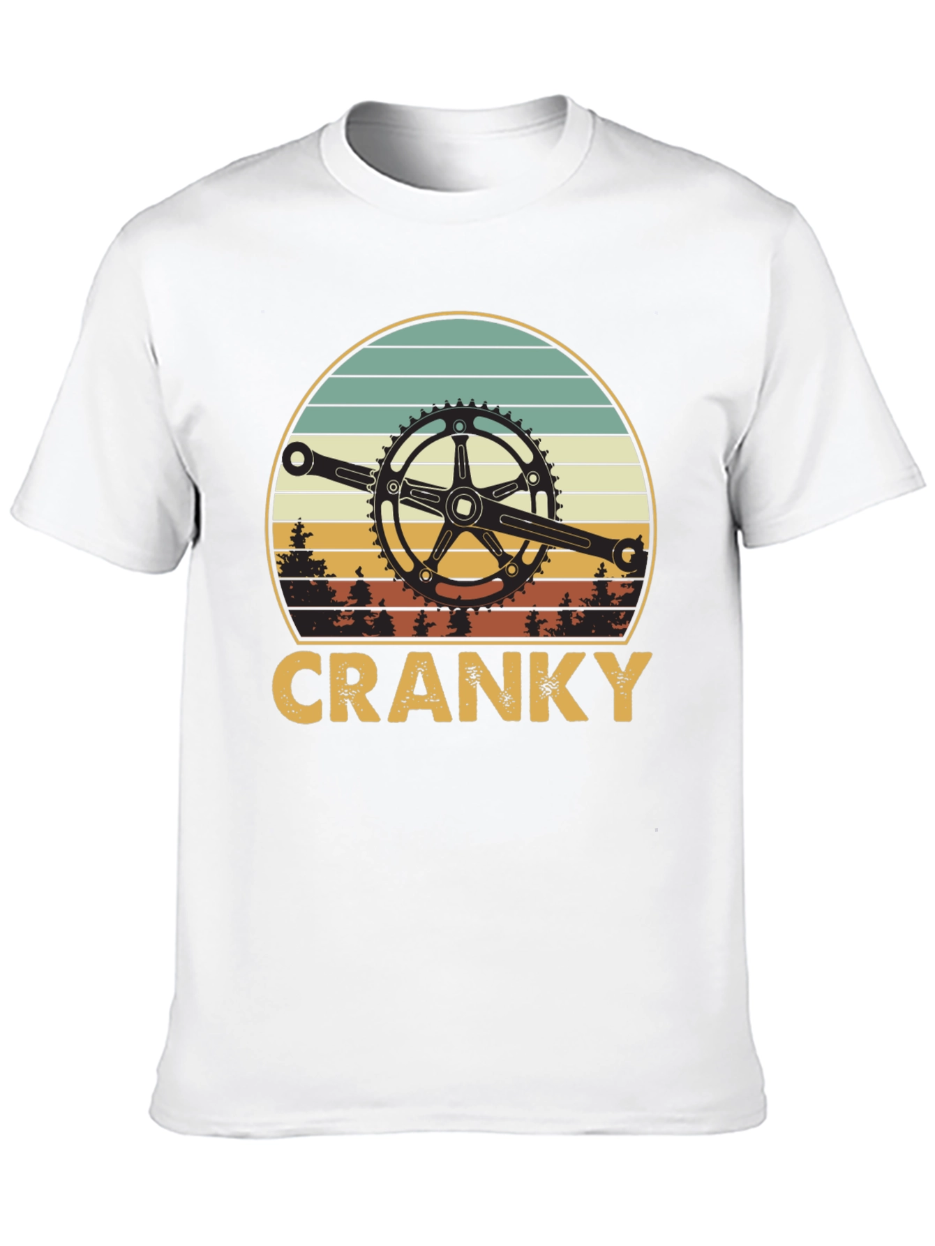 Cranky Biker T-Shirt - Retro Cycling Design
