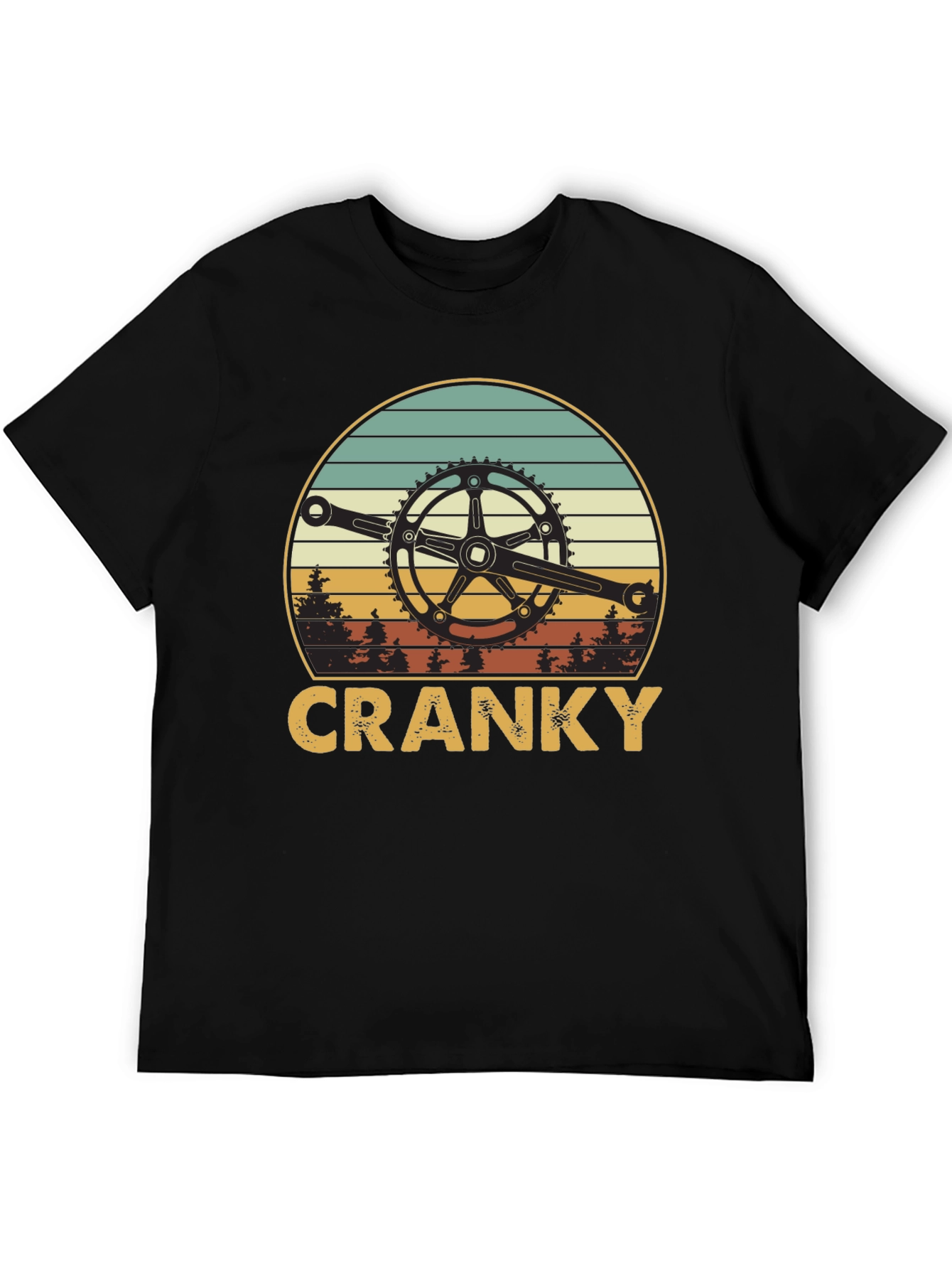 Cranky Biker T-Shirt - Retro Cycling Design