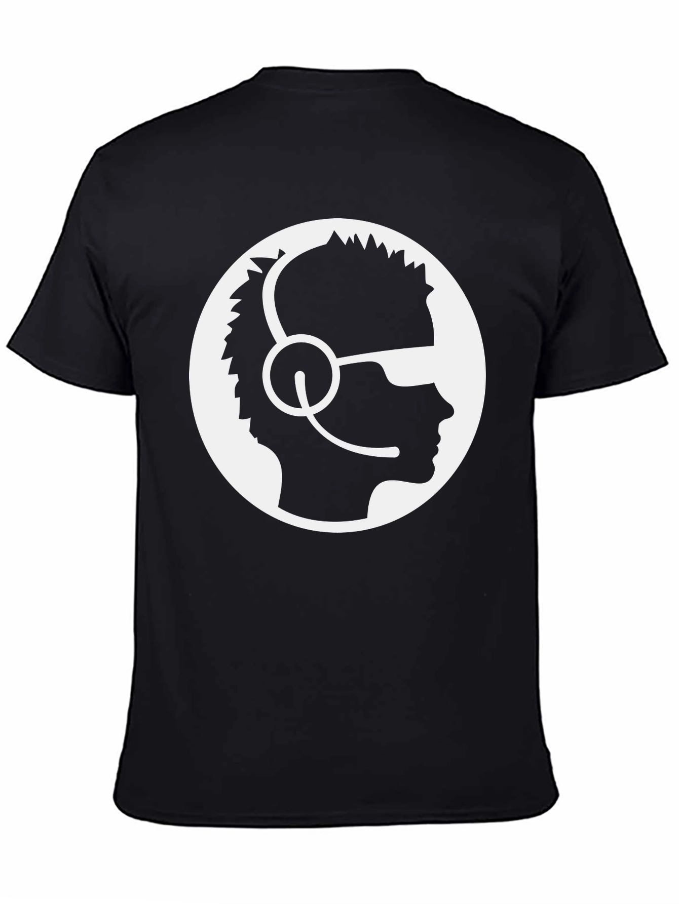 Gamer Profile T-Shirt - Black Headset Design