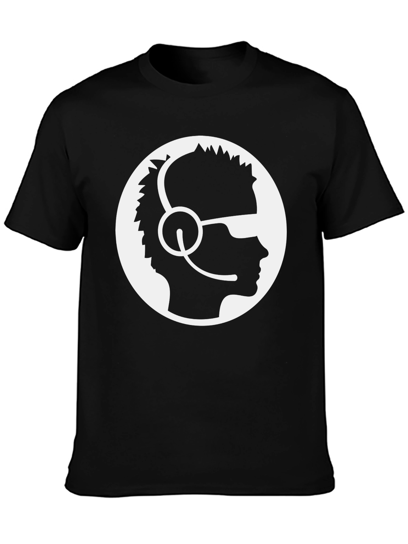 Gamer Profile T-Shirt - Black Headset Design