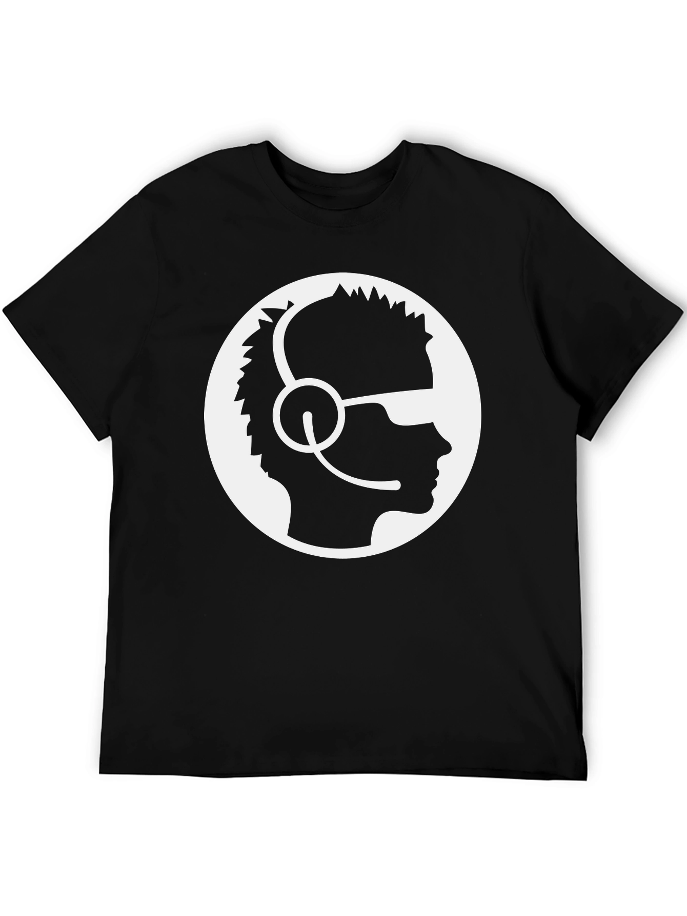 Gamer Profile T-Shirt - Black Headset Design