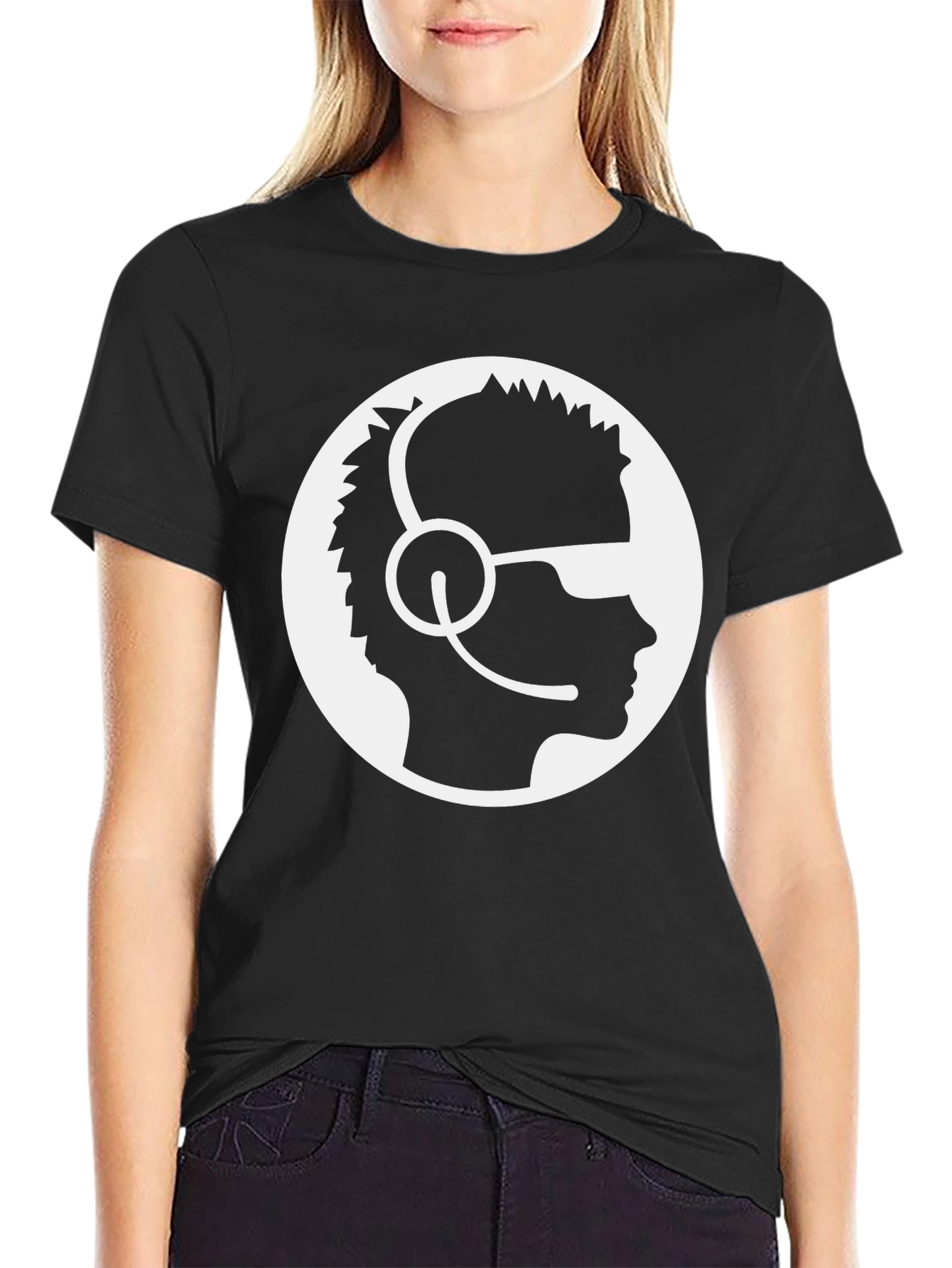Gamer Profile T-Shirt - Black Headset Design
