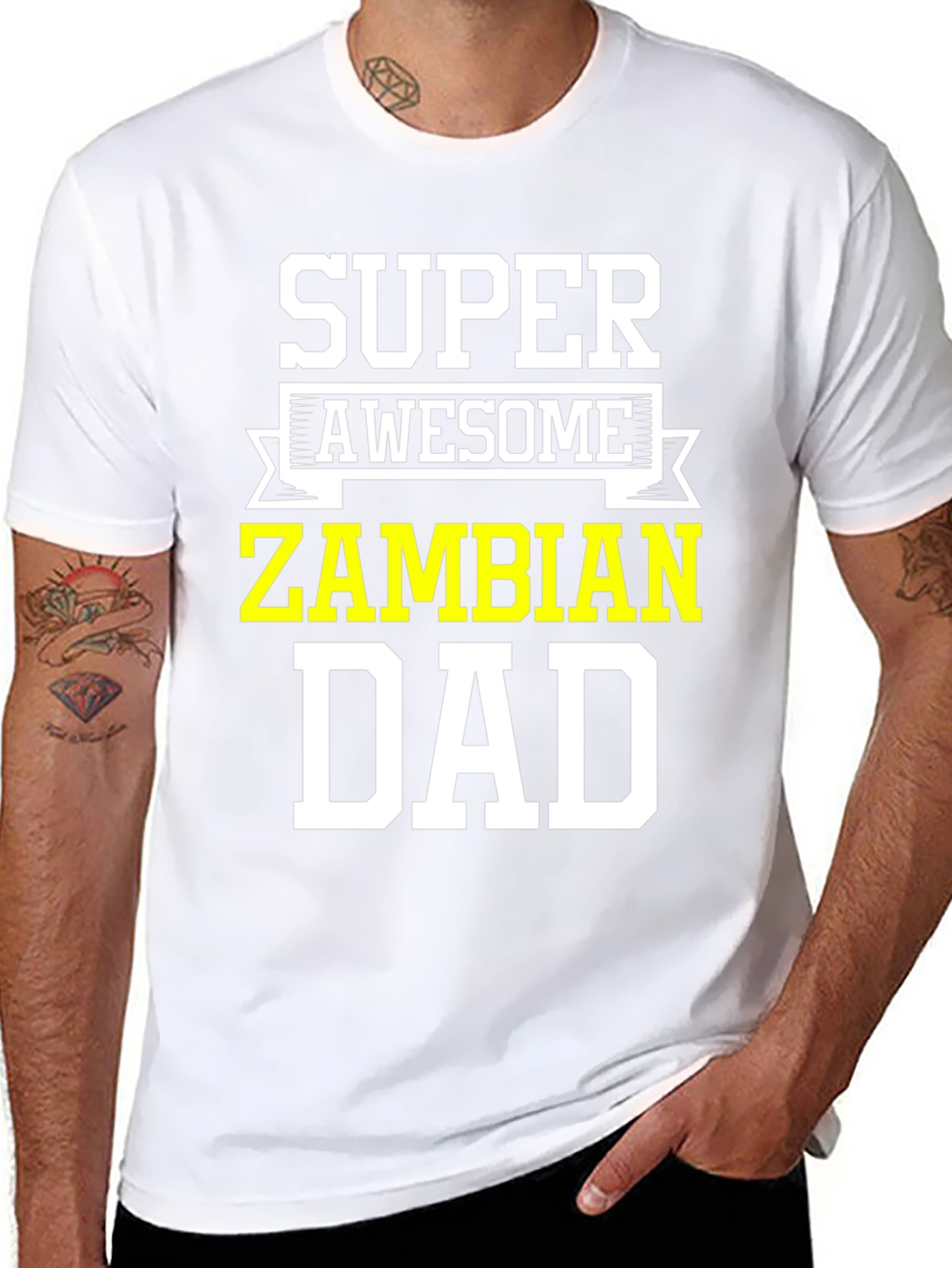 Super Awesome Zambian Dad T-Shirt