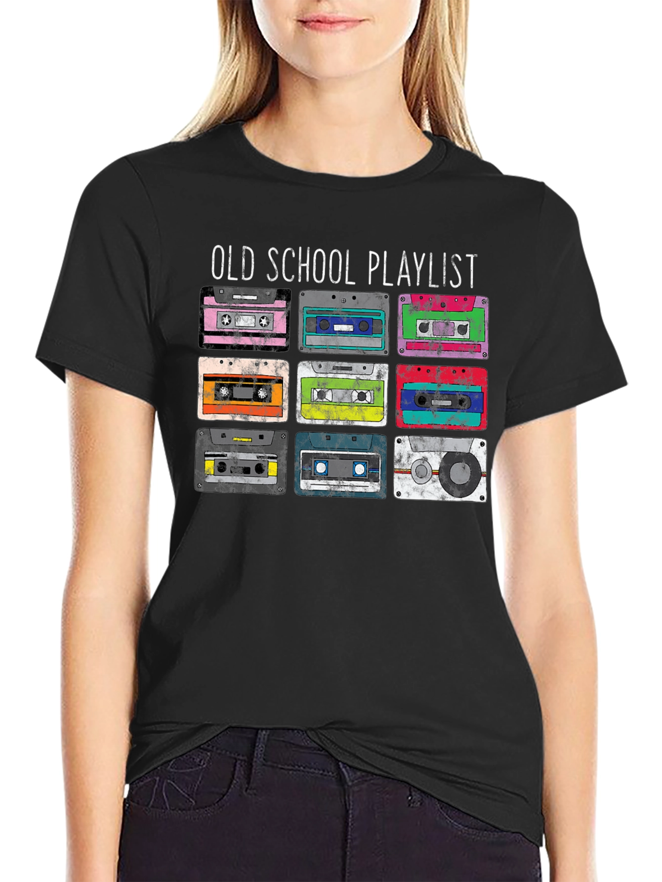 Old School Playlist T-Shirt Retro Cassette Design