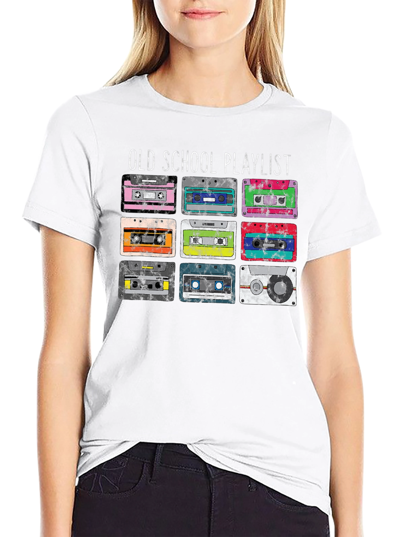 Old School Playlist T-Shirt Retro Cassette Design