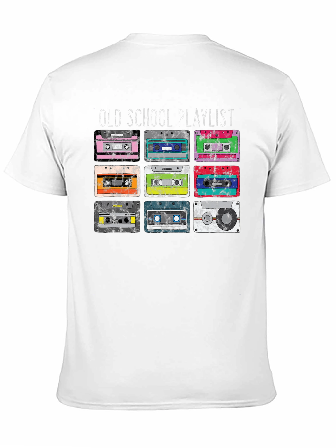 Old School Playlist T-Shirt Retro Cassette Design
