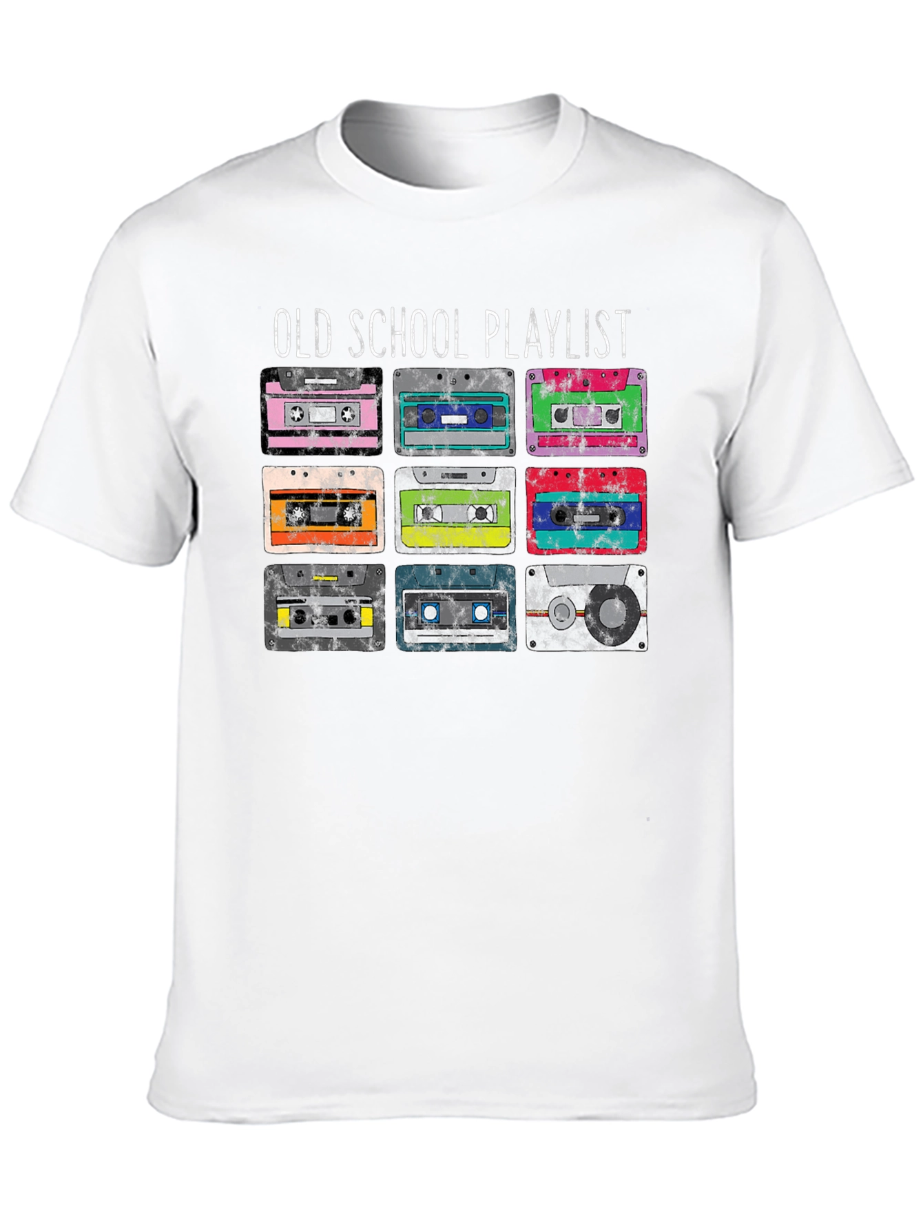 Old School Playlist T-Shirt Retro Cassette Design